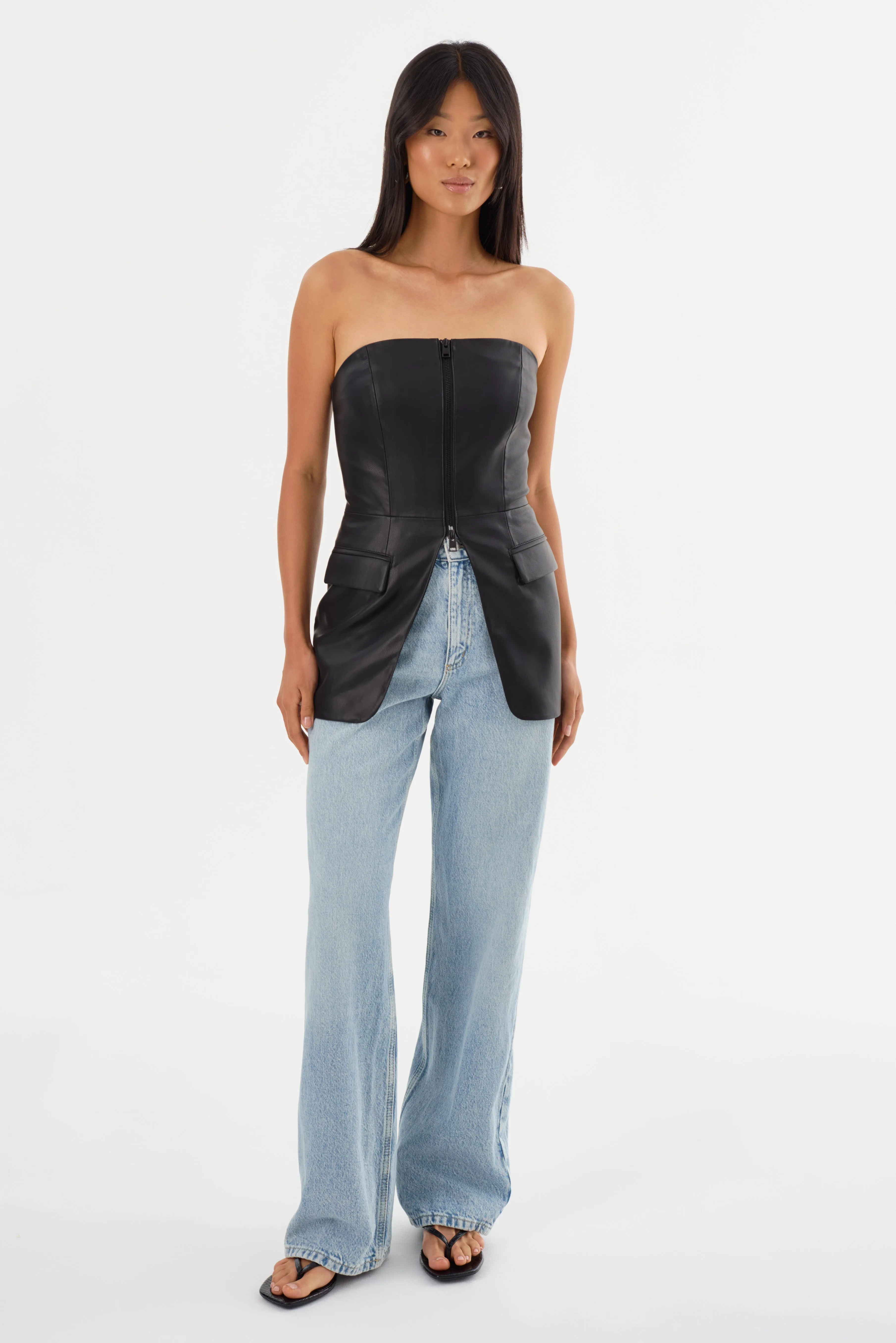AVANI | Faux Leather Bustier Top sold by LAMARQUE product image thumbnail 2