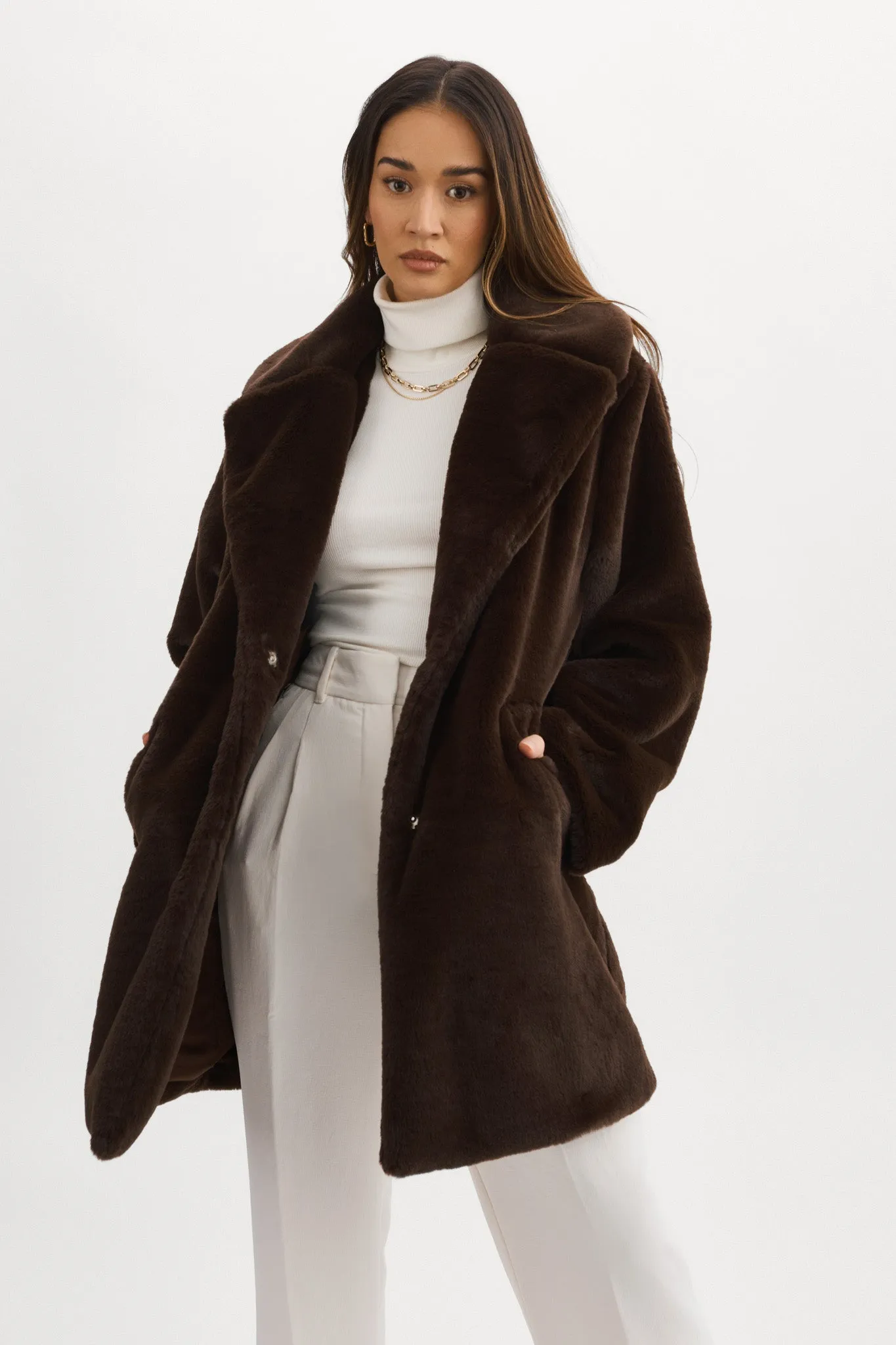 LINNEA | Faux Fur Coat sold by LAMARQUE