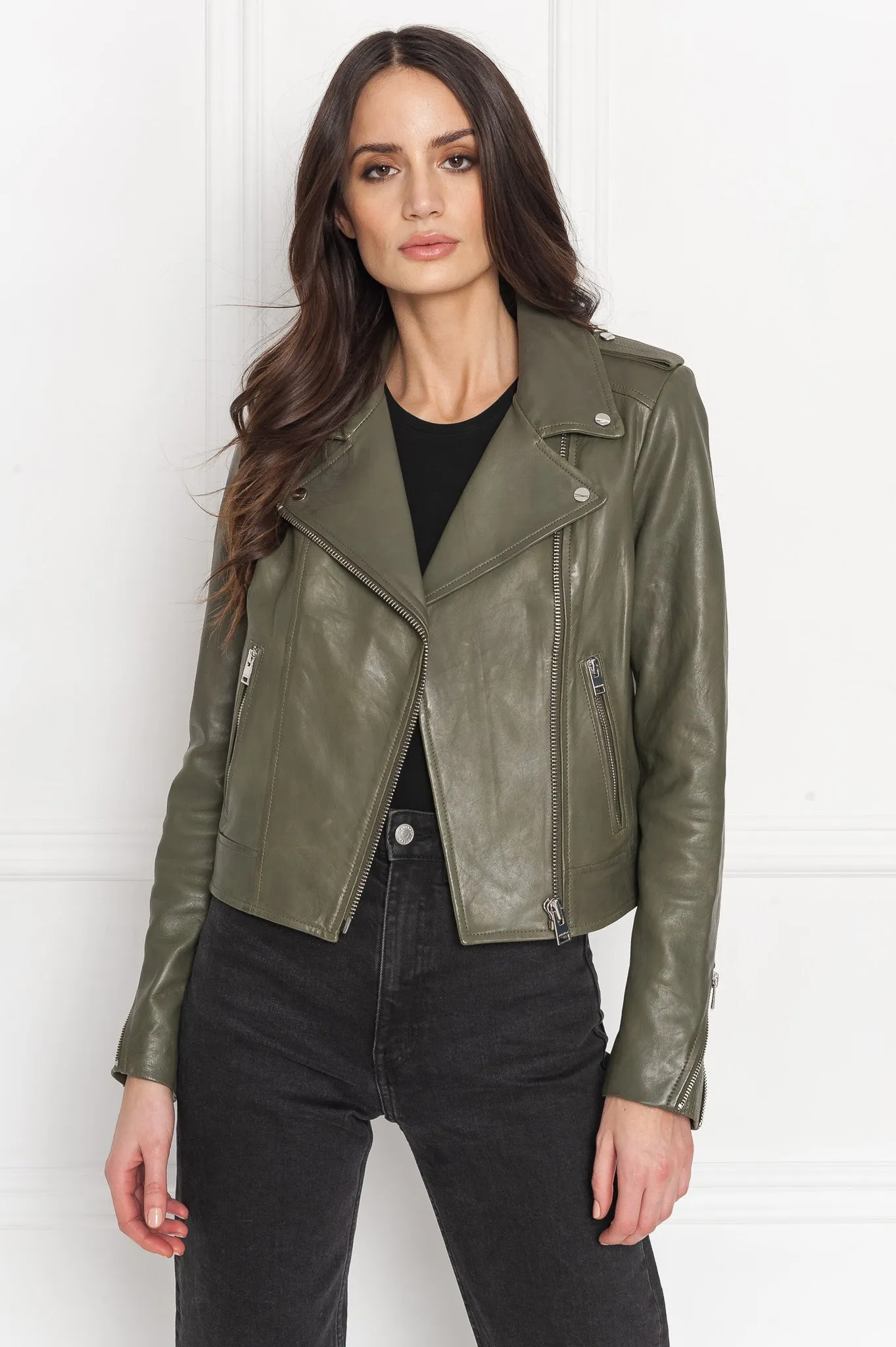 HOLY | Leather Biker Jacket with Removable Hood sold by La Marque product image thumbnail 3