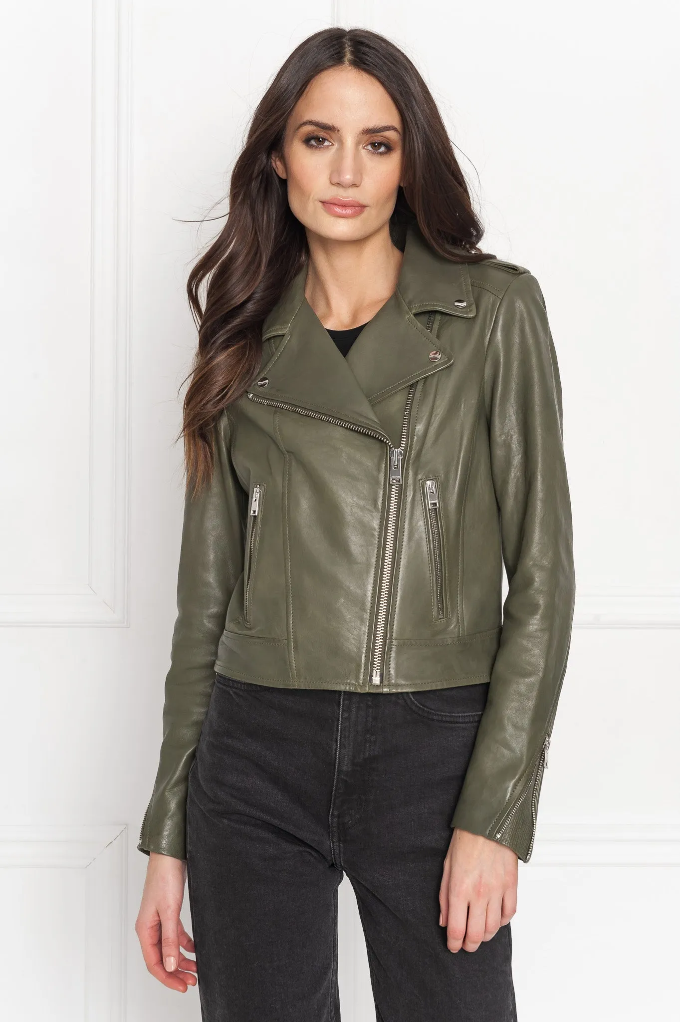 HOLY | Leather Biker Jacket with Removable Hood sold by La Marque product image thumbnail 4