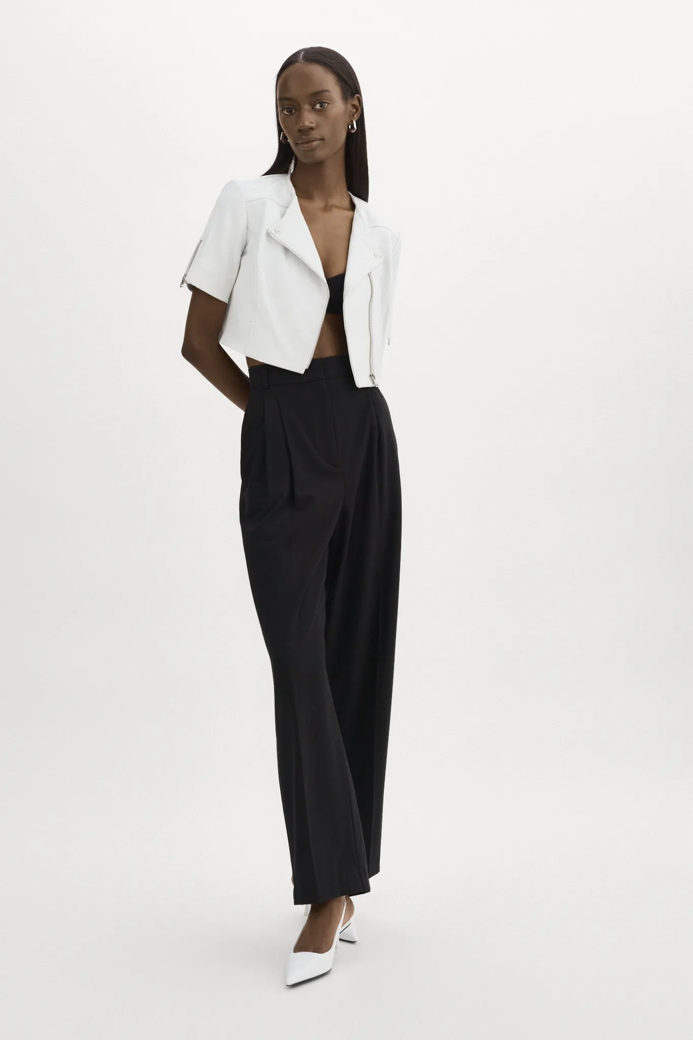 KIRSI | Cropped Biker Jacket sold by LAMARQUE product image thumbnail 5