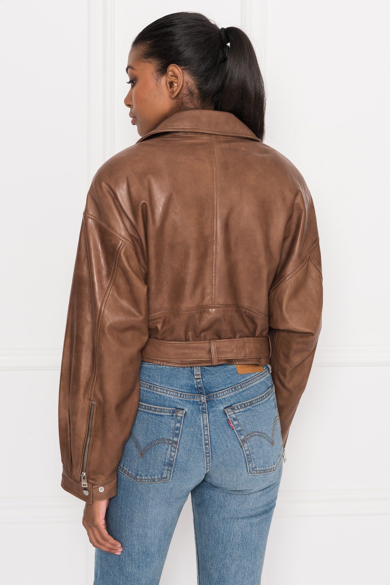 DYLAN | 80's Leather Biker Jacket sold by La Marque product image thumbnail 4
