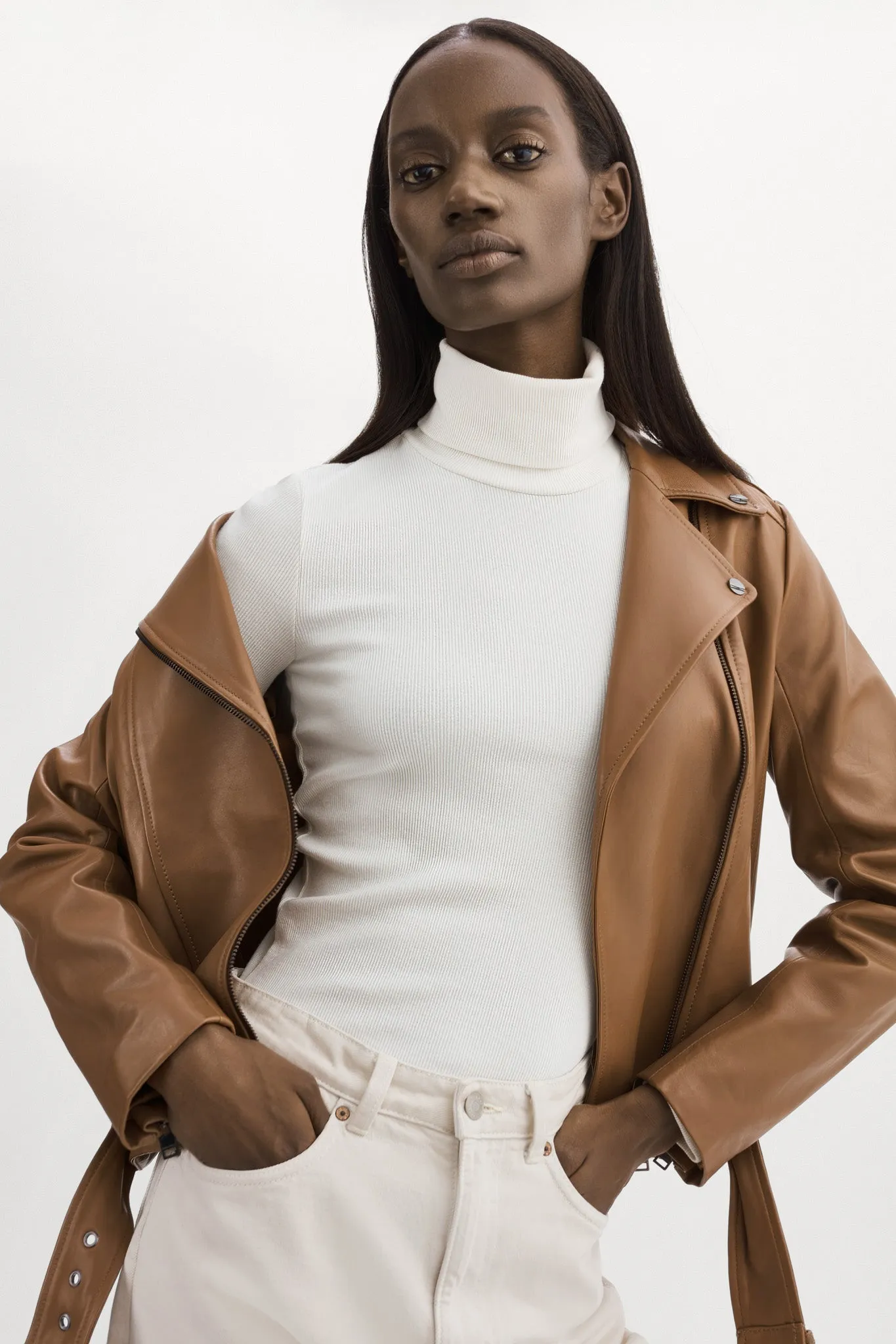 ELEKTRA | Leather Biker Jacket sold by La Marque product image thumbnail 3