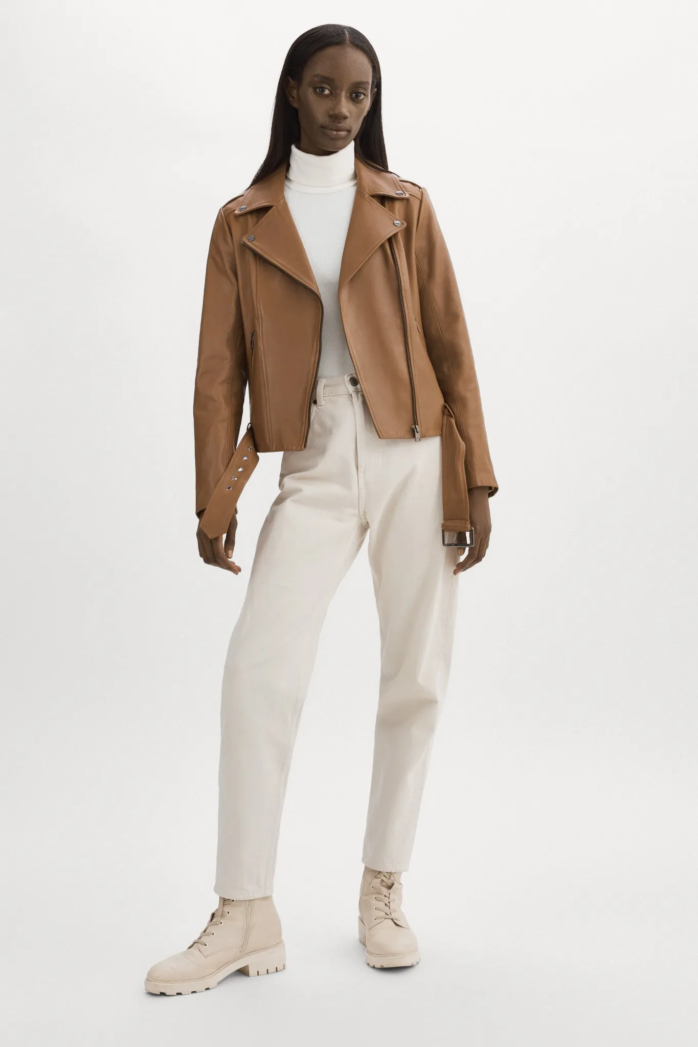 ELEKTRA | Leather Biker Jacket sold by La Marque product image thumbnail 5