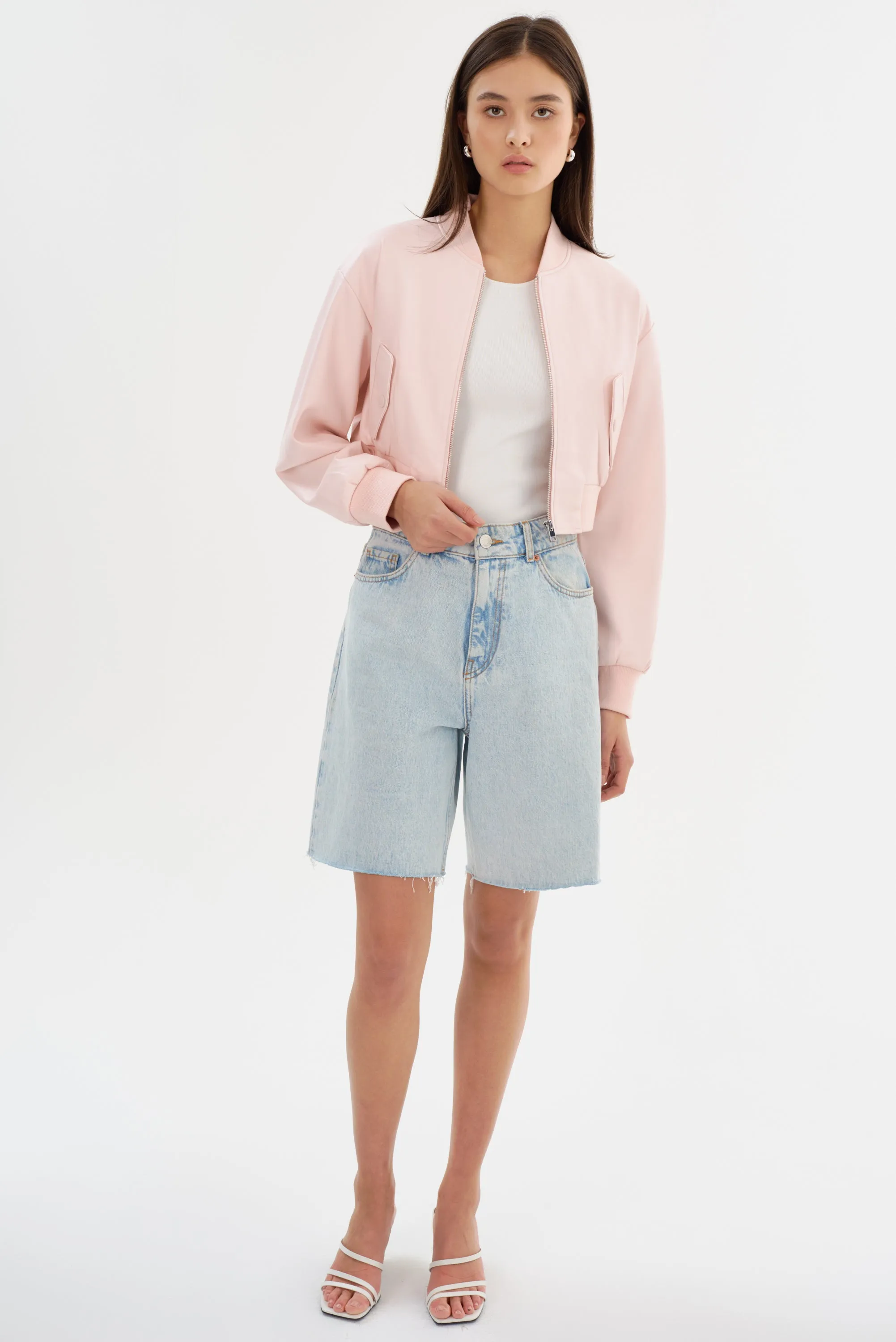 EVELIN | Faux Leather Cropped Bomber sold by La Marque product image thumbnail 5