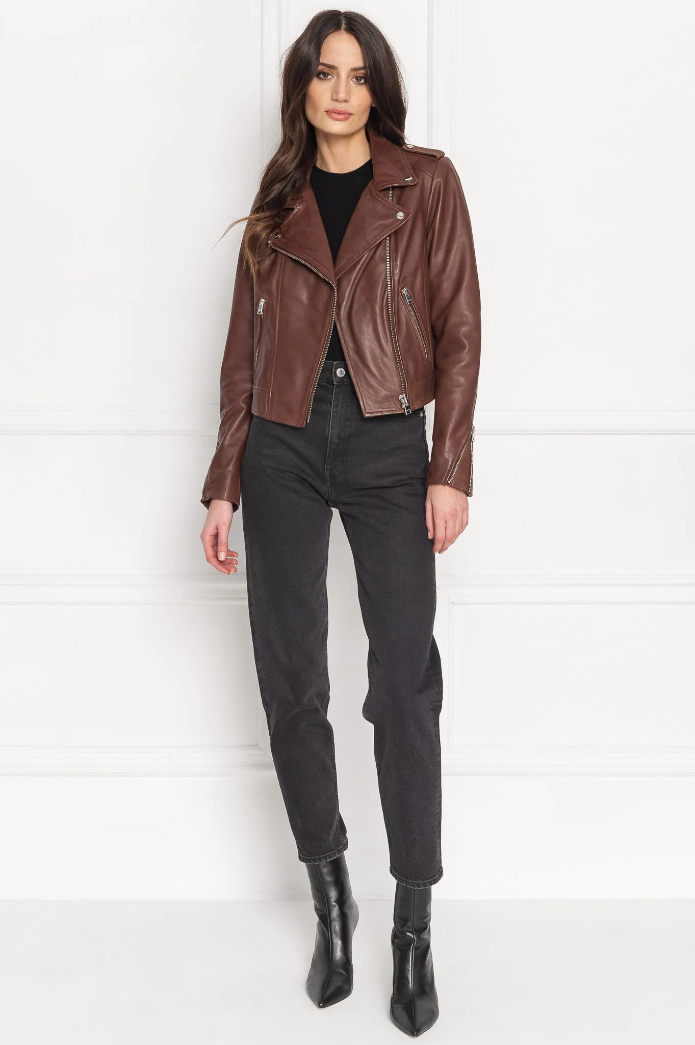 DONNA | Iconic Leather Biker Jacket sold by La Marque product image thumbnail 3