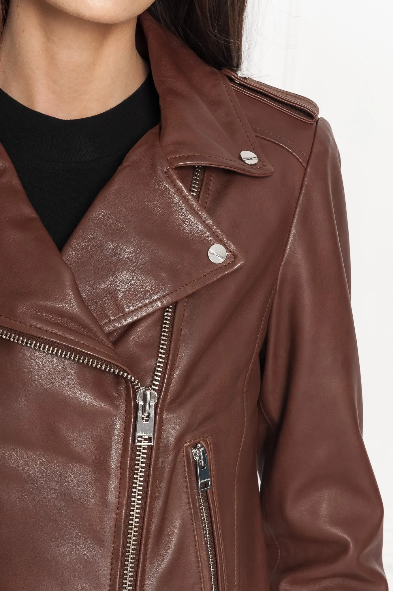 DONNA | Iconic Leather Biker Jacket sold by La Marque product image thumbnail 4