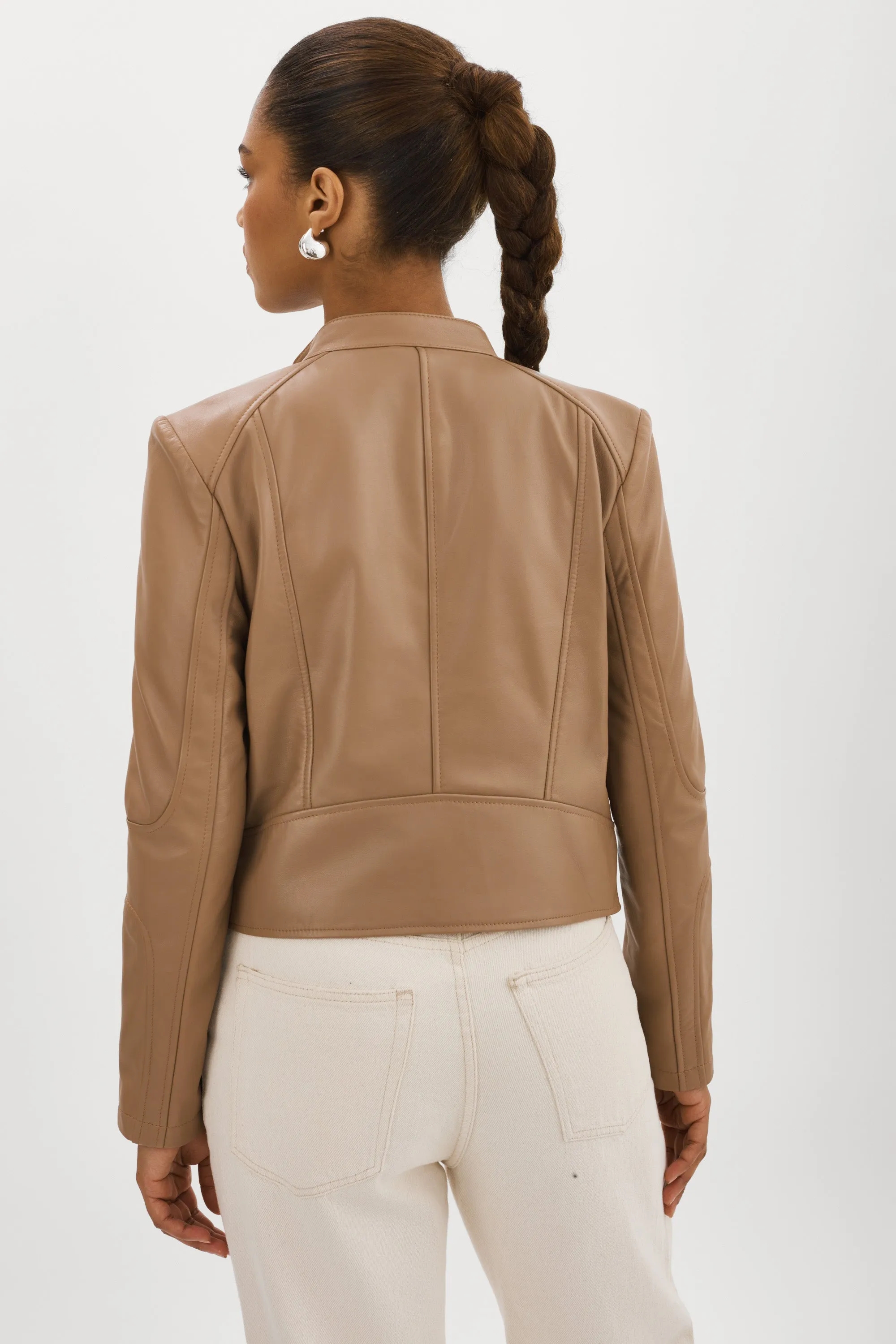 ELIANA SAMPLE | Leather Racer Jacket sold by La Marque product image thumbnail 5