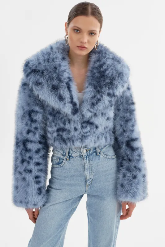 DANIKA LEO | Faux Fur Crop Jacket sold by LAMARQUE