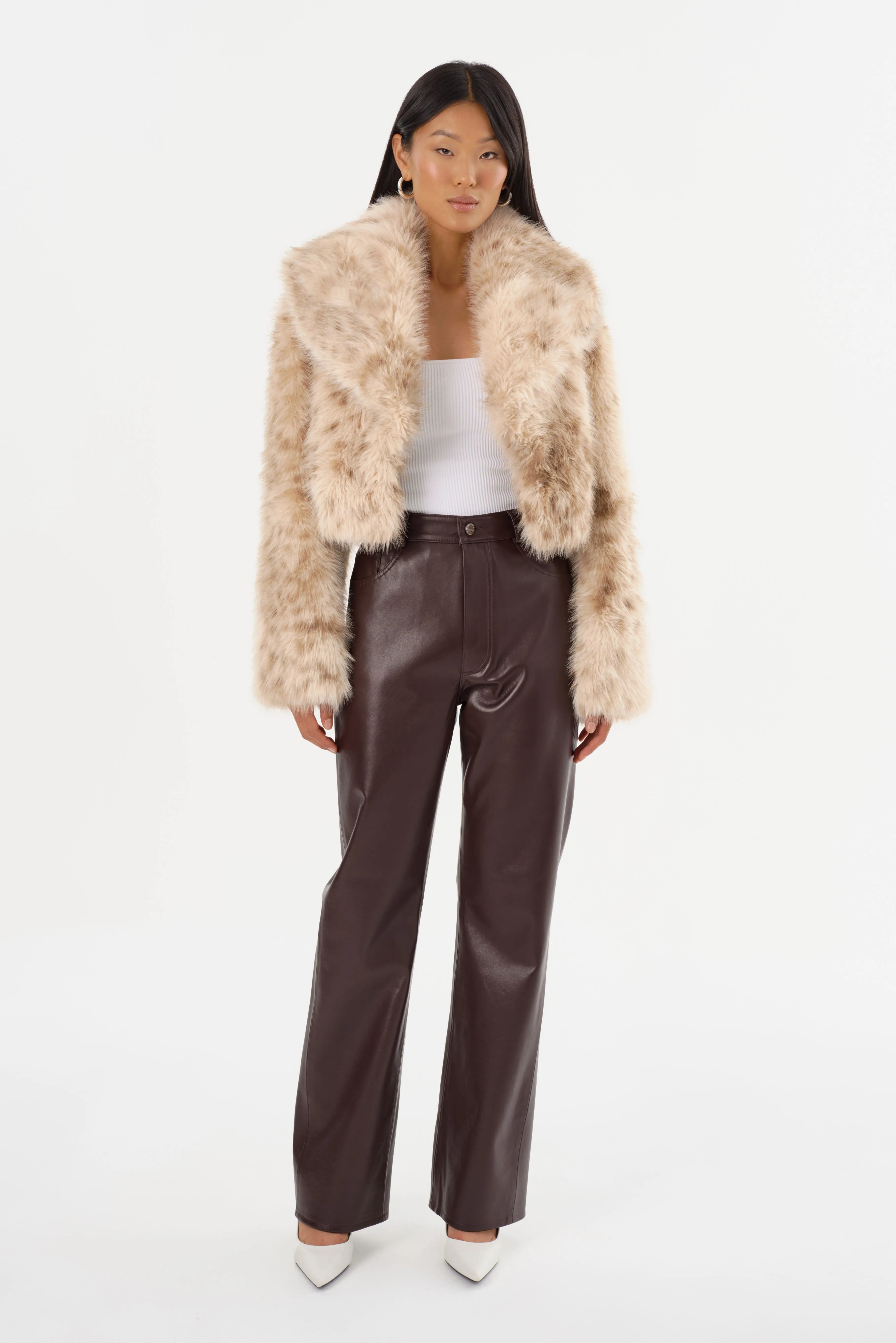 DANIKA LEO | Faux Fur Crop Jacket sold by LAMARQUE product image thumbnail 2
