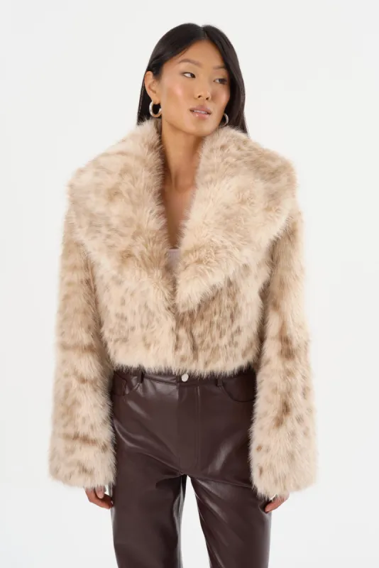 DANIKA LEO | Faux Fur Crop Jacket sold by LAMARQUE