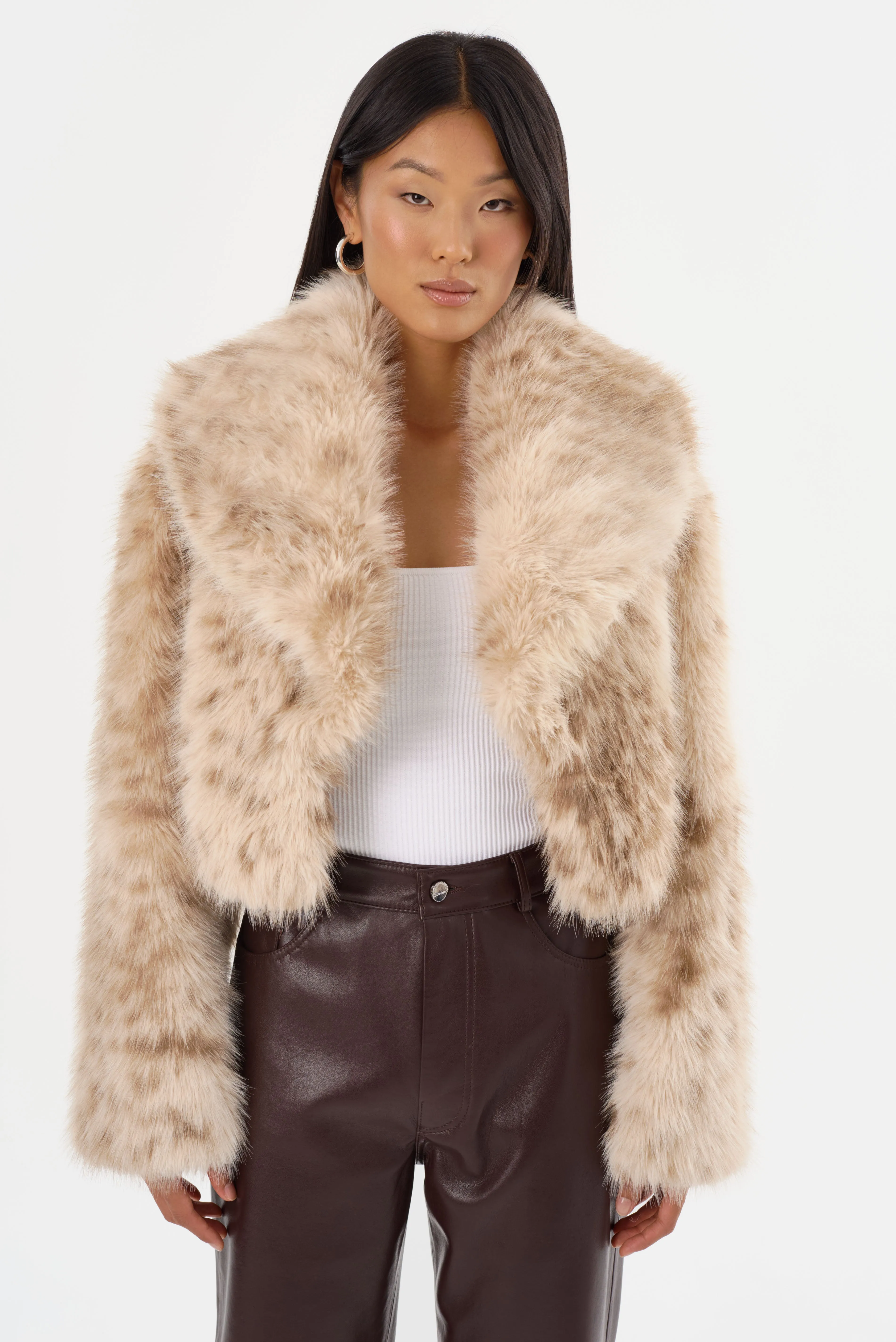 DANIKA LEO | Faux Fur Crop Jacket sold by LAMARQUE product image thumbnail 4