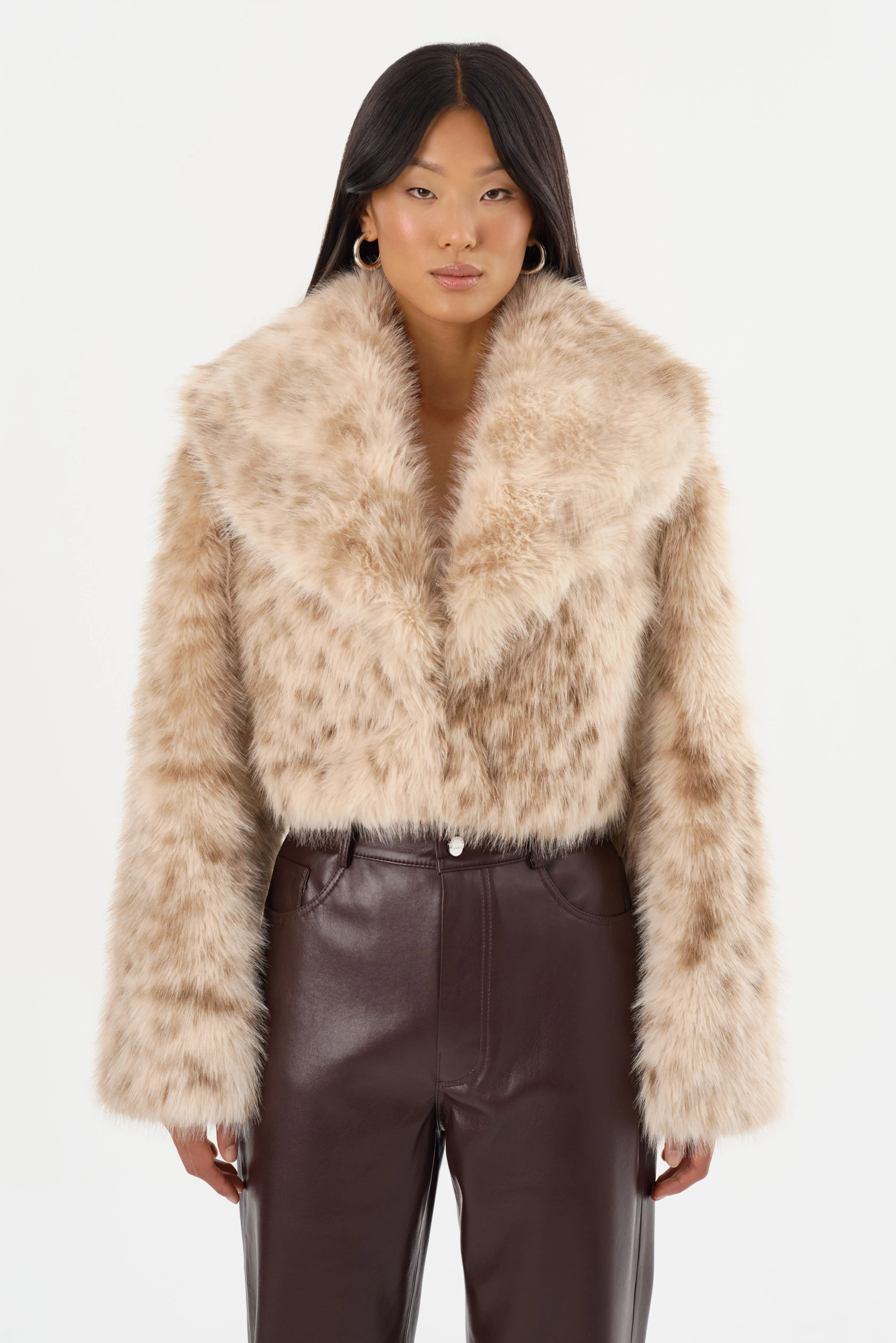 DANIKA LEO | Faux Fur Crop Jacket sold by LAMARQUE product image thumbnail 3