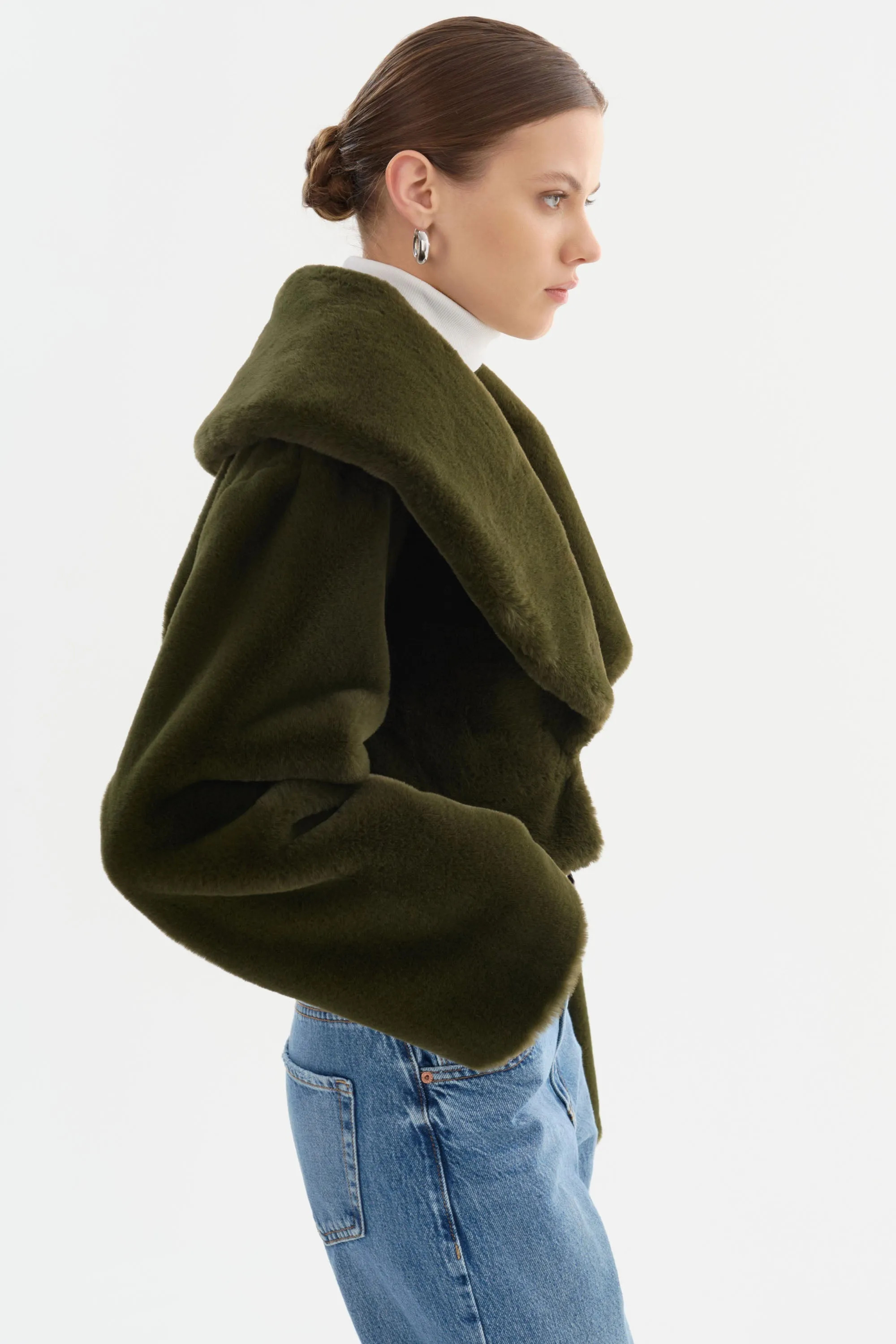 DANIKA | Cropped Faux Fur Jacket sold by LAMARQUE product image thumbnail 4