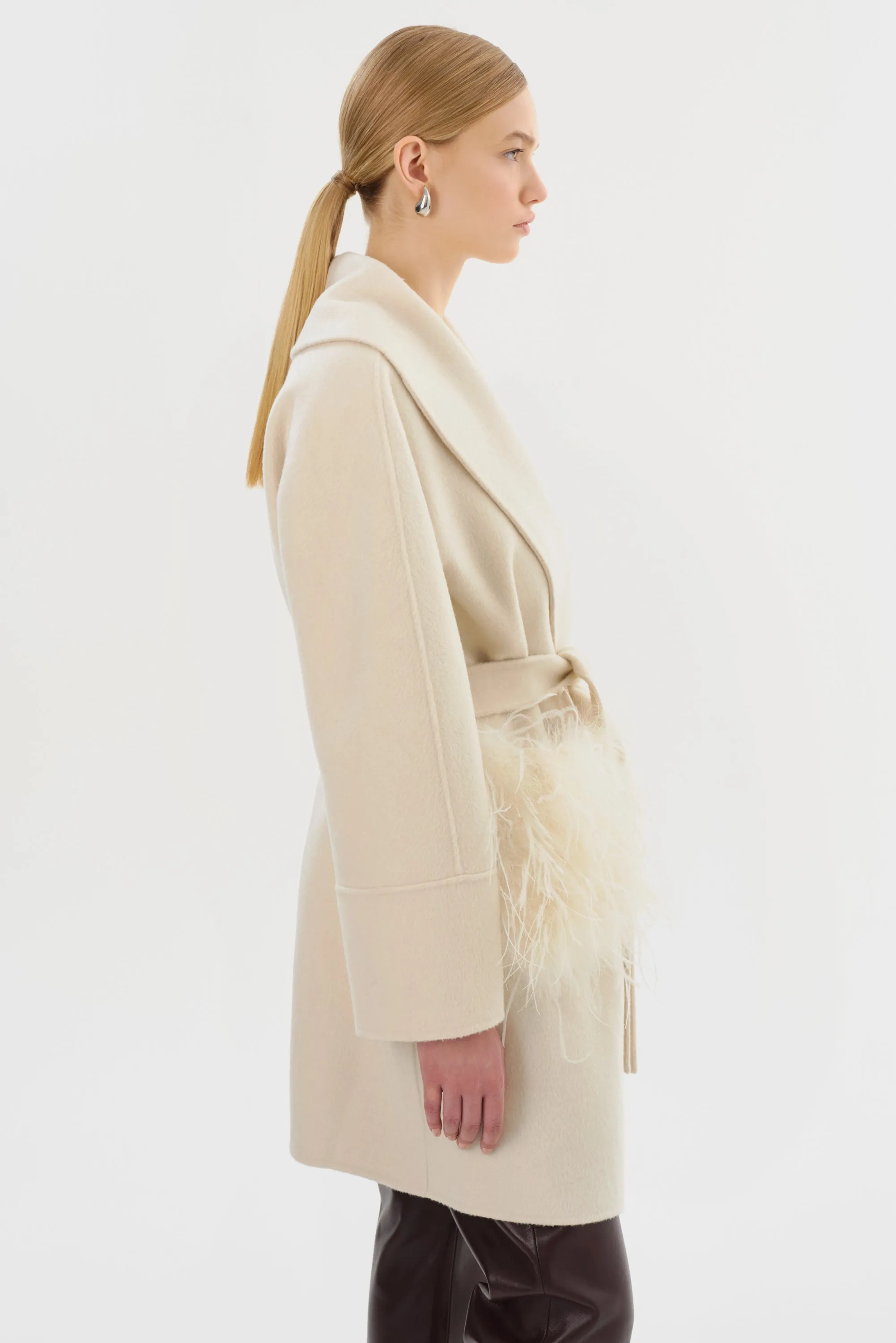 MARIE | Shawl Collar Wool Coat sold by LAMARQUE product image thumbnail 4