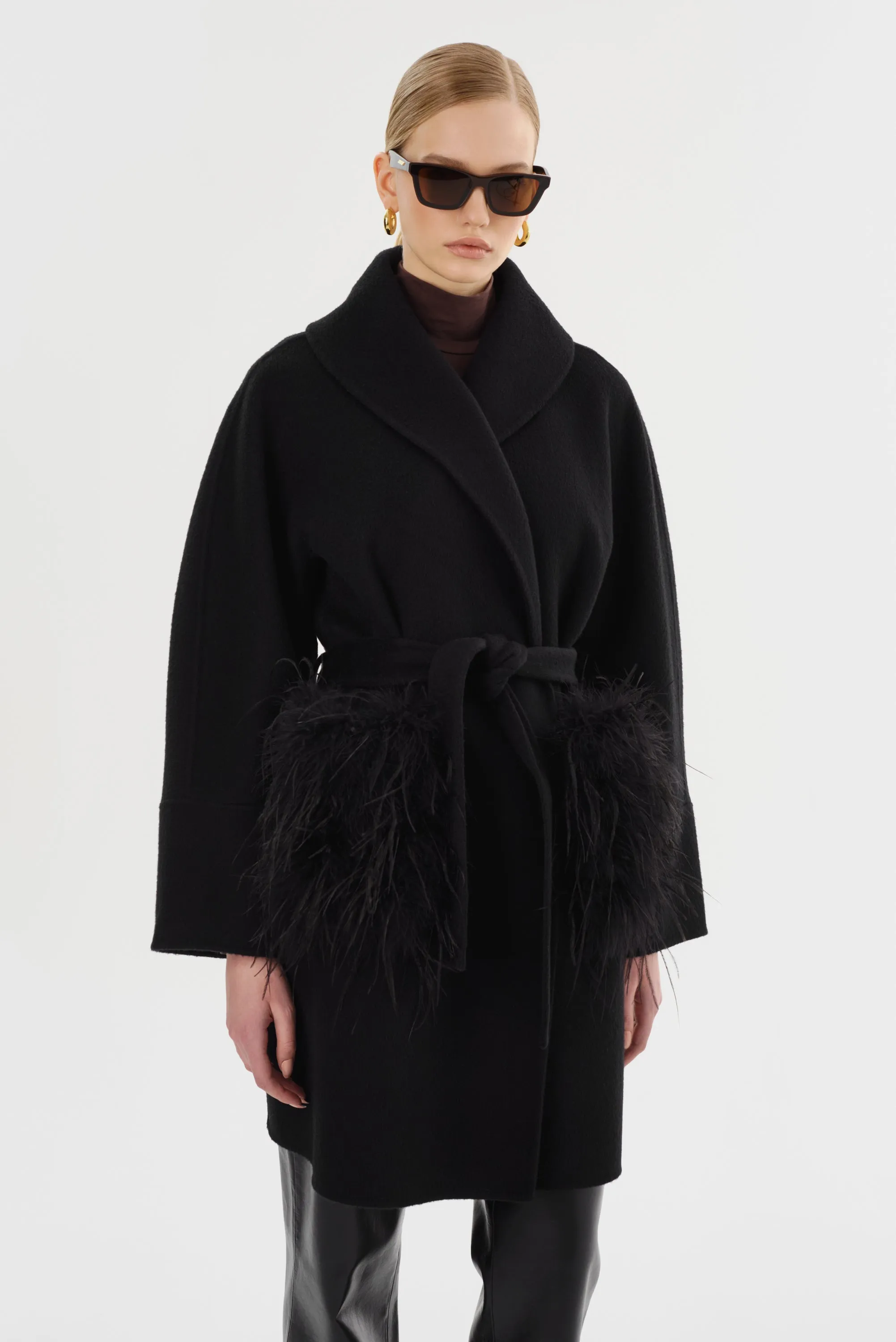 MARIE | Shawl Collar Wool Coat sold by LAMARQUE product image thumbnail 3