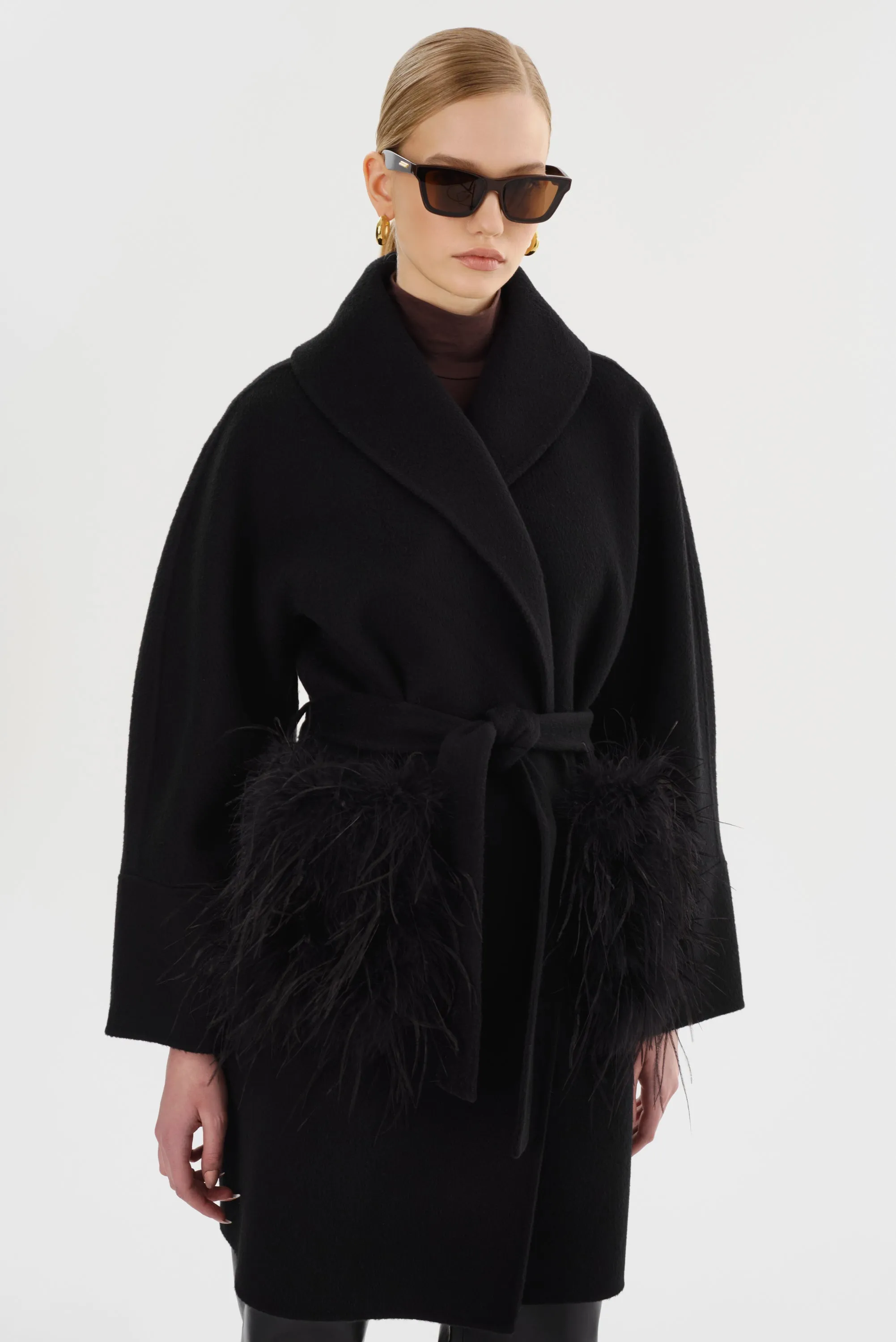 MARIE | Shawl Collar Wool Coat sold by LAMARQUE product image thumbnail 2