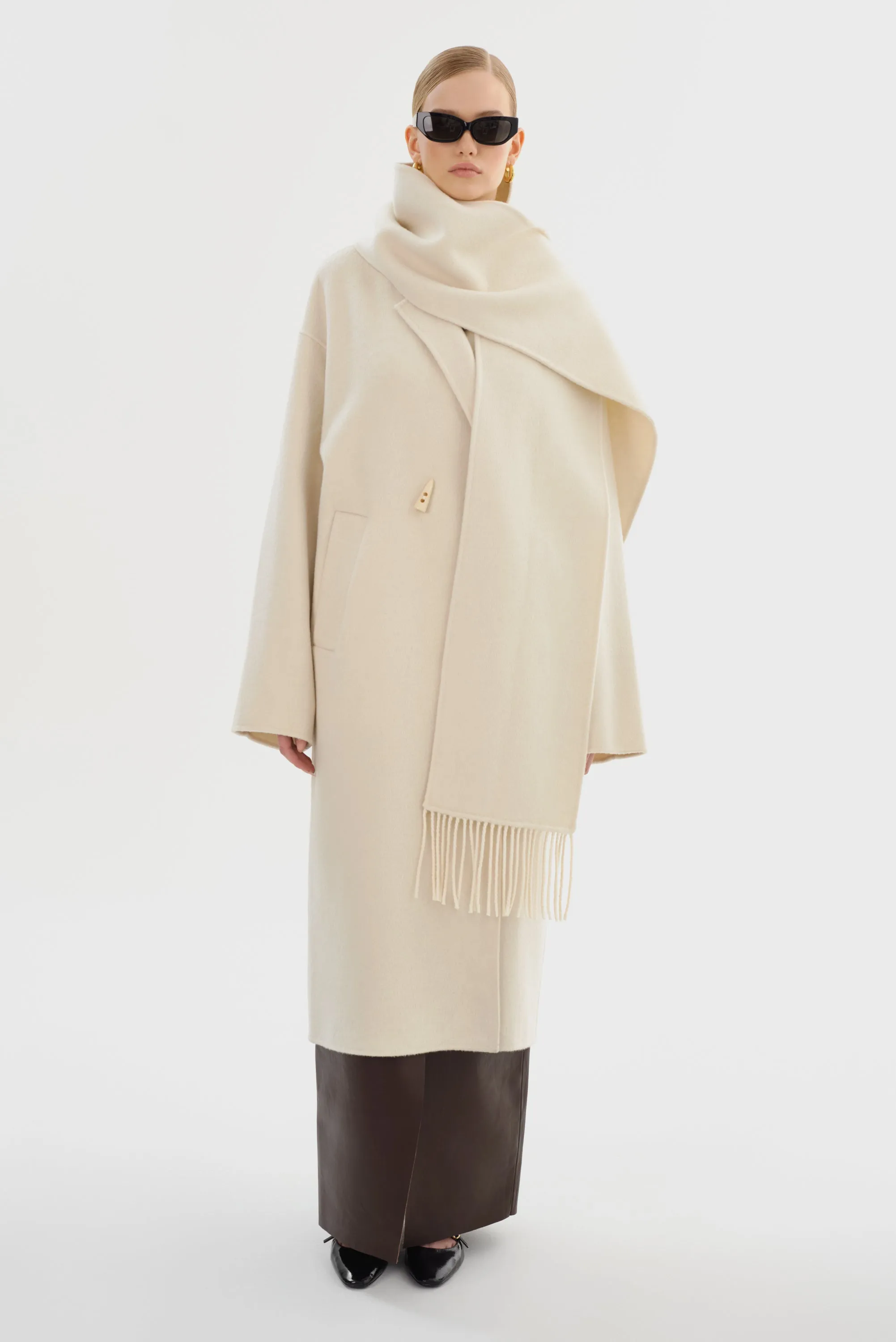 TWILA | Wool Scarf Coat sold by LAMARQUE