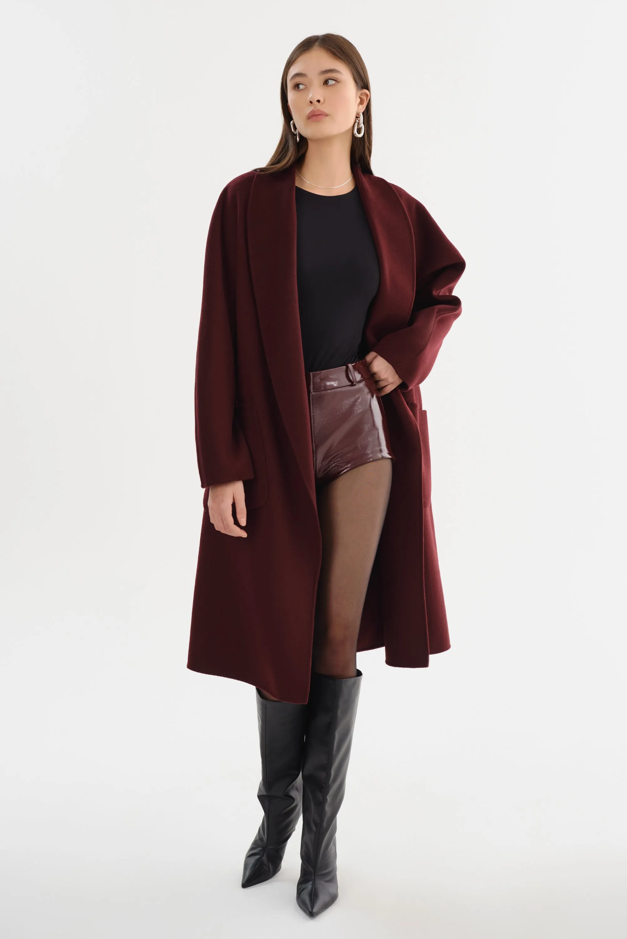 THARA | Shawl Collar Wool Coat sold by LAMARQUE product image thumbnail 4