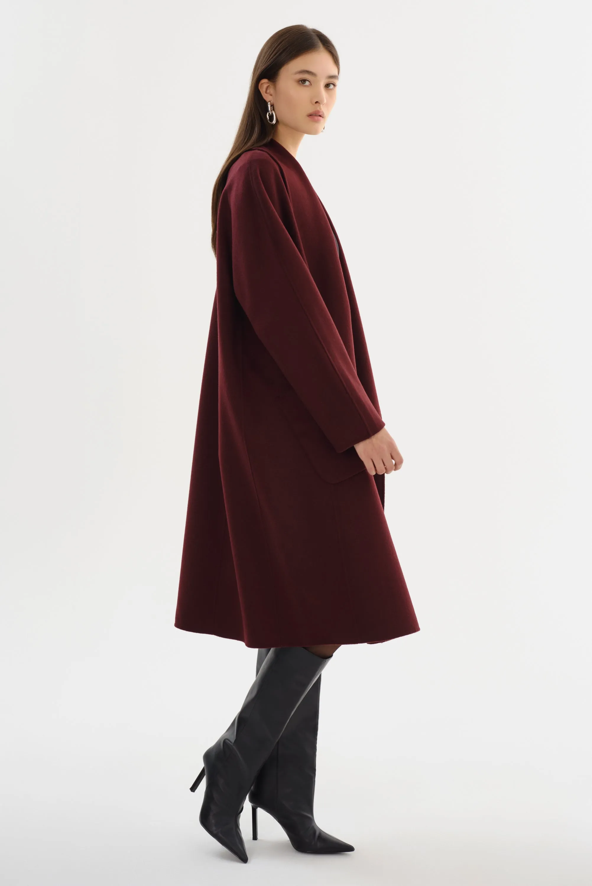 THARA | Shawl Collar Wool Coat sold by LAMARQUE product image thumbnail 5