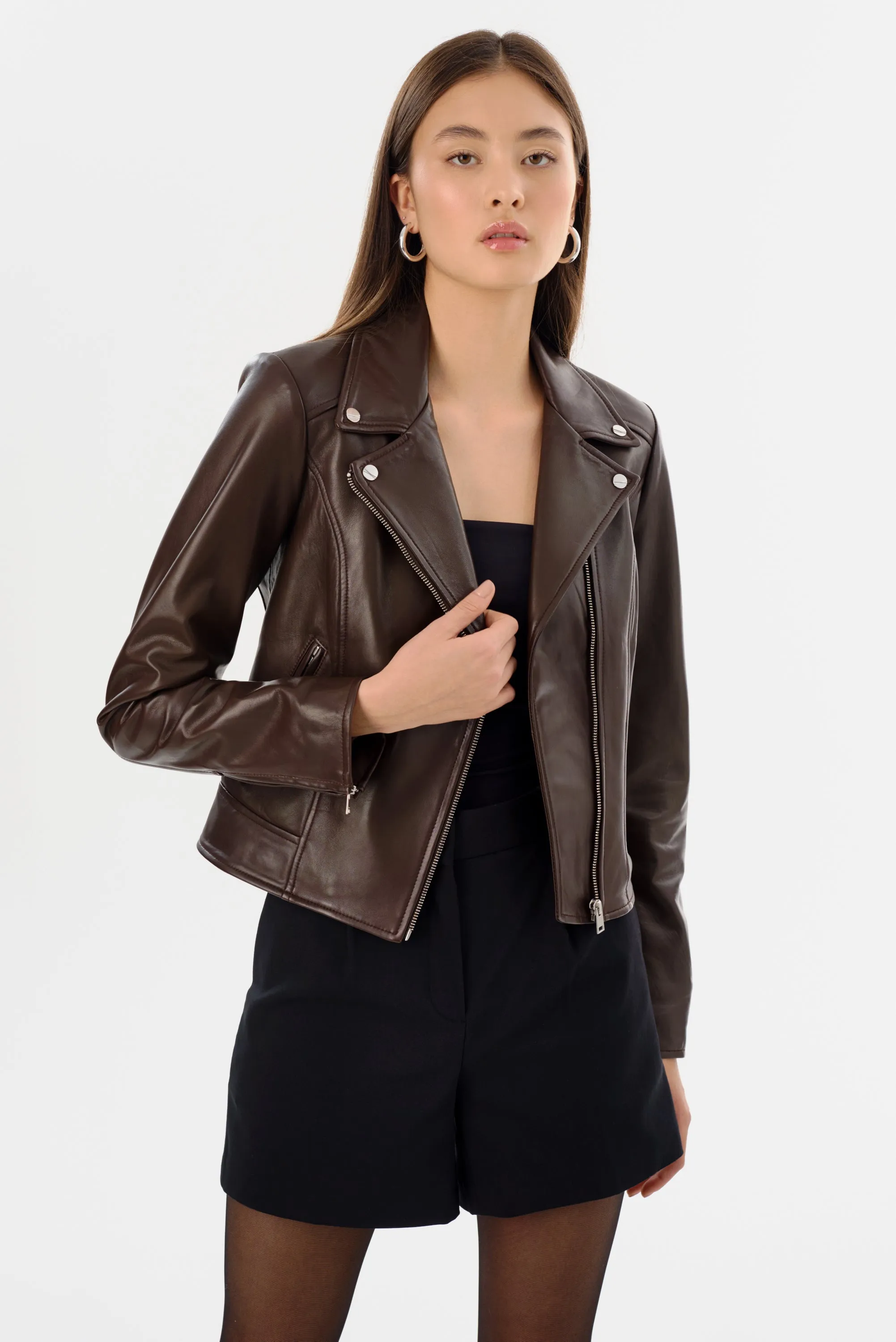 KELSEY | Leather Biker Jacket sold by La Marque product image thumbnail 2