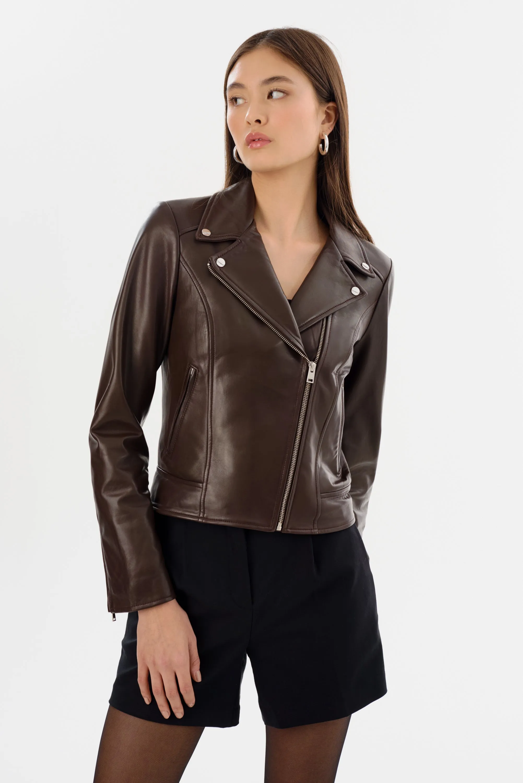 KELSEY | Leather Biker Jacket sold by La Marque product image thumbnail 3