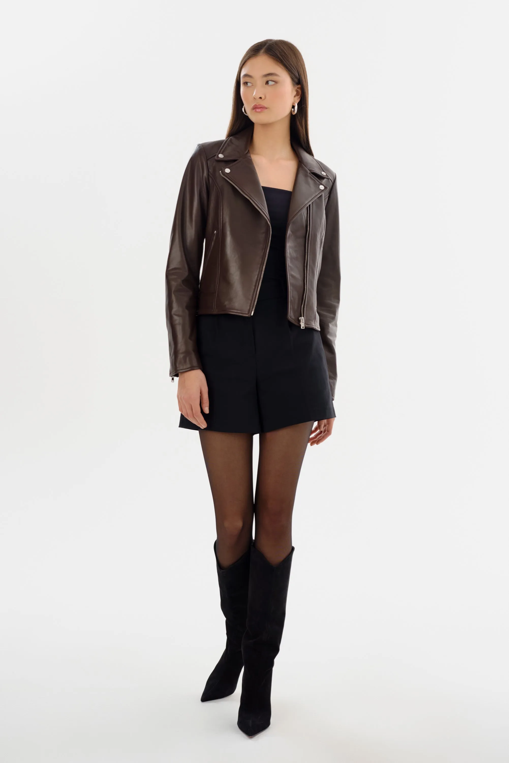 KELSEY | Leather Biker Jacket sold by La Marque product image thumbnail 5