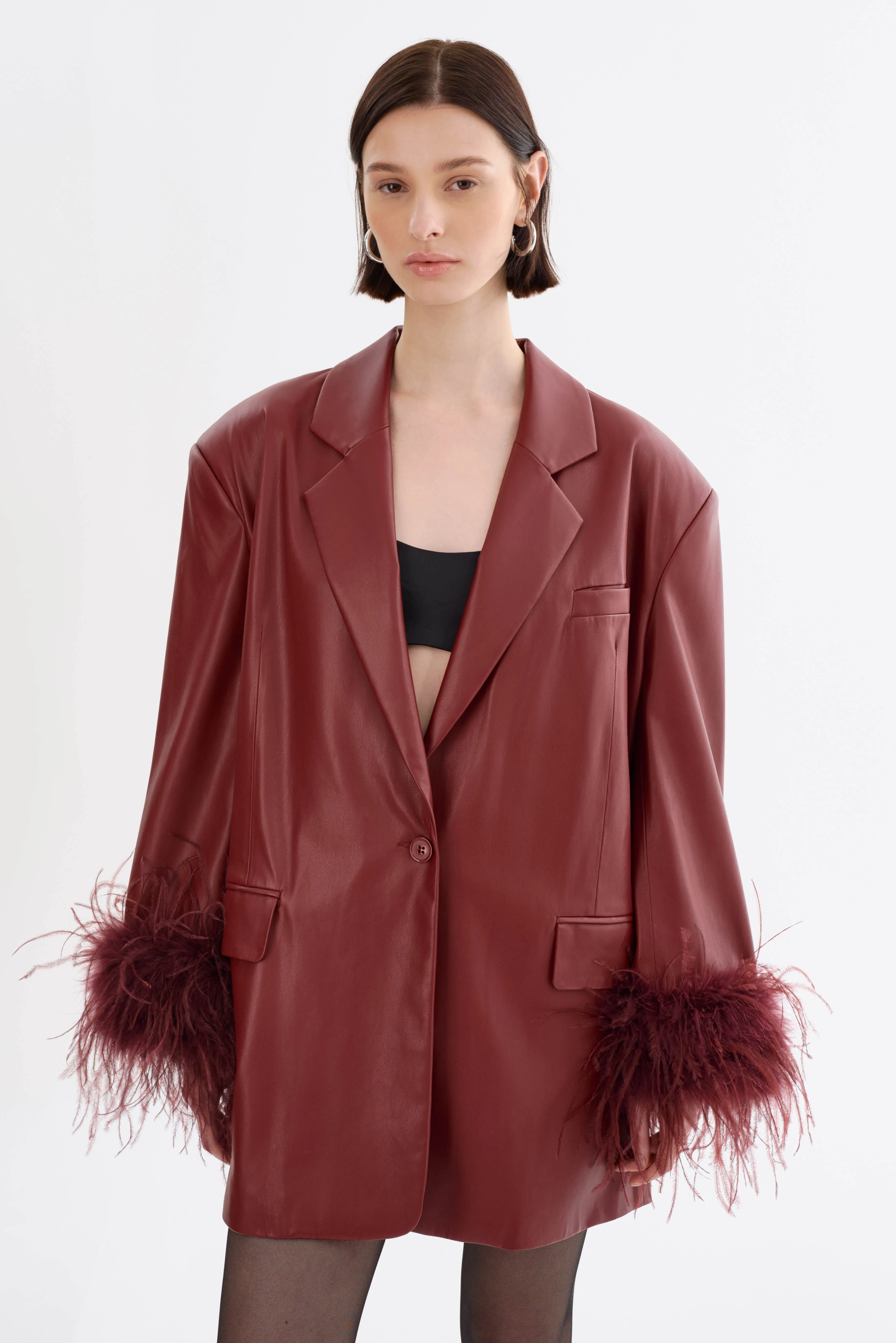 GALIA | Feather Trim Blazer sold by La Marque product image thumbnail 3