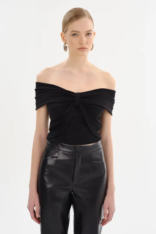 CAMELIA | Lurex Knit Top sold by La Marque