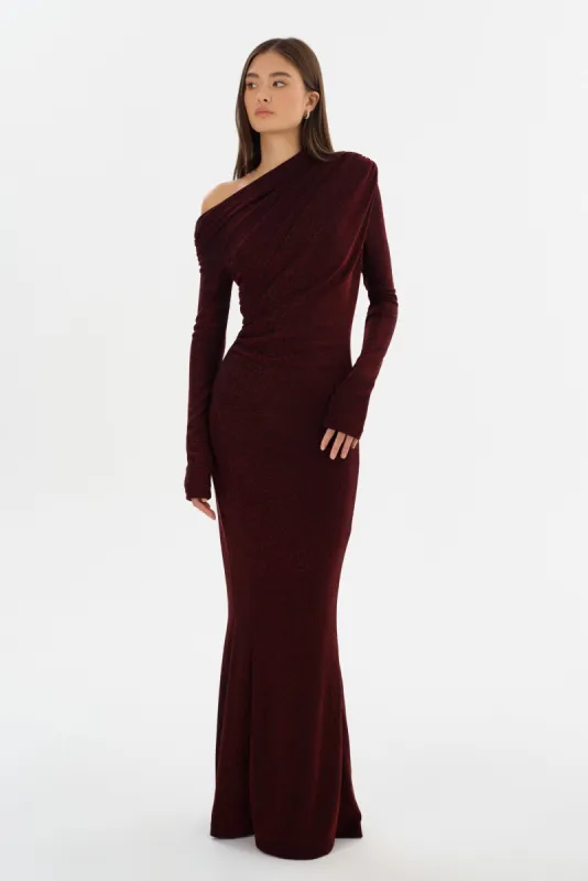 INIALA | Lurex Knit Maxi Dress made by LAMARQUE