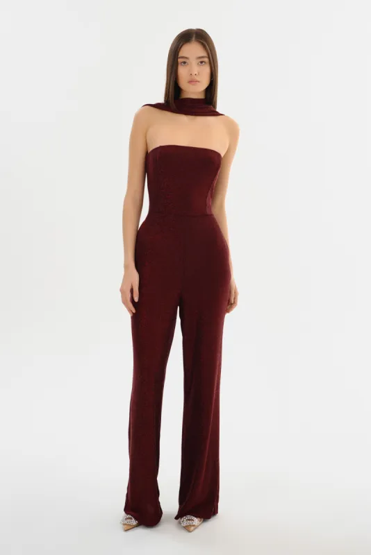 ELORA | Lurex Knit Jumpsuit made by La Marque