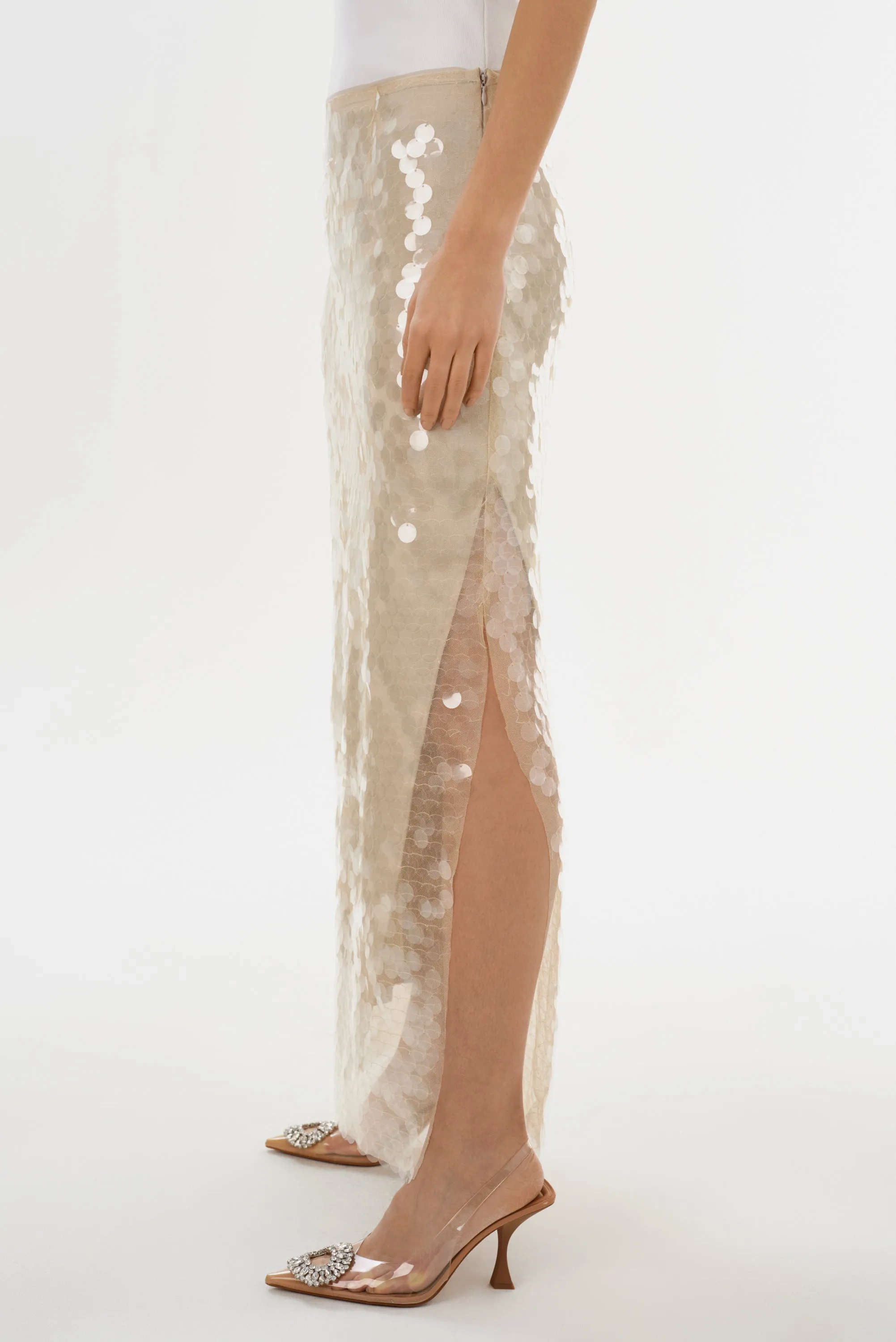 CLARA | Sequin Midi Skirt sold by LAMARQUE product image thumbnail 4