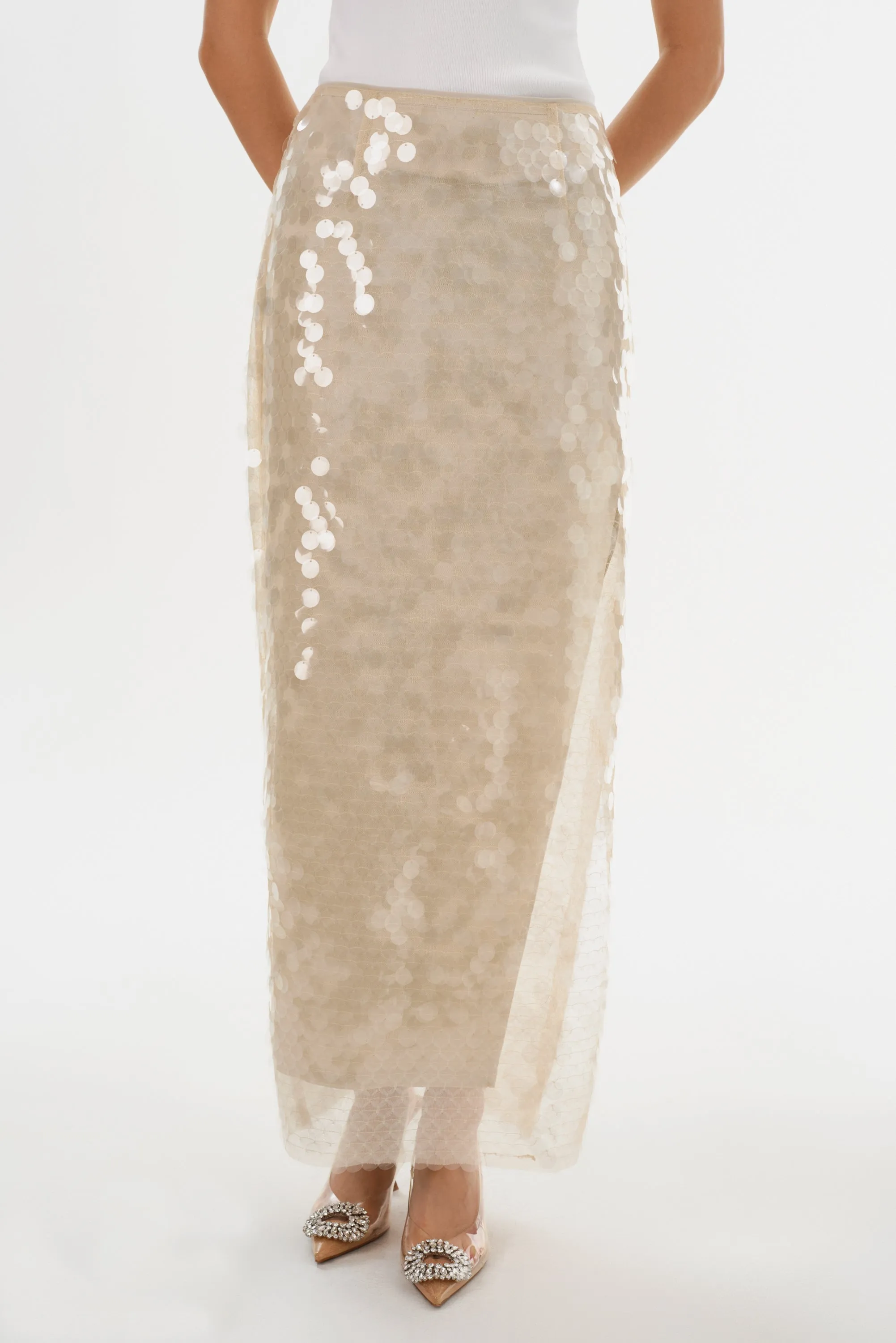 CLARA | Sequin Midi Skirt sold by LAMARQUE product image thumbnail 3