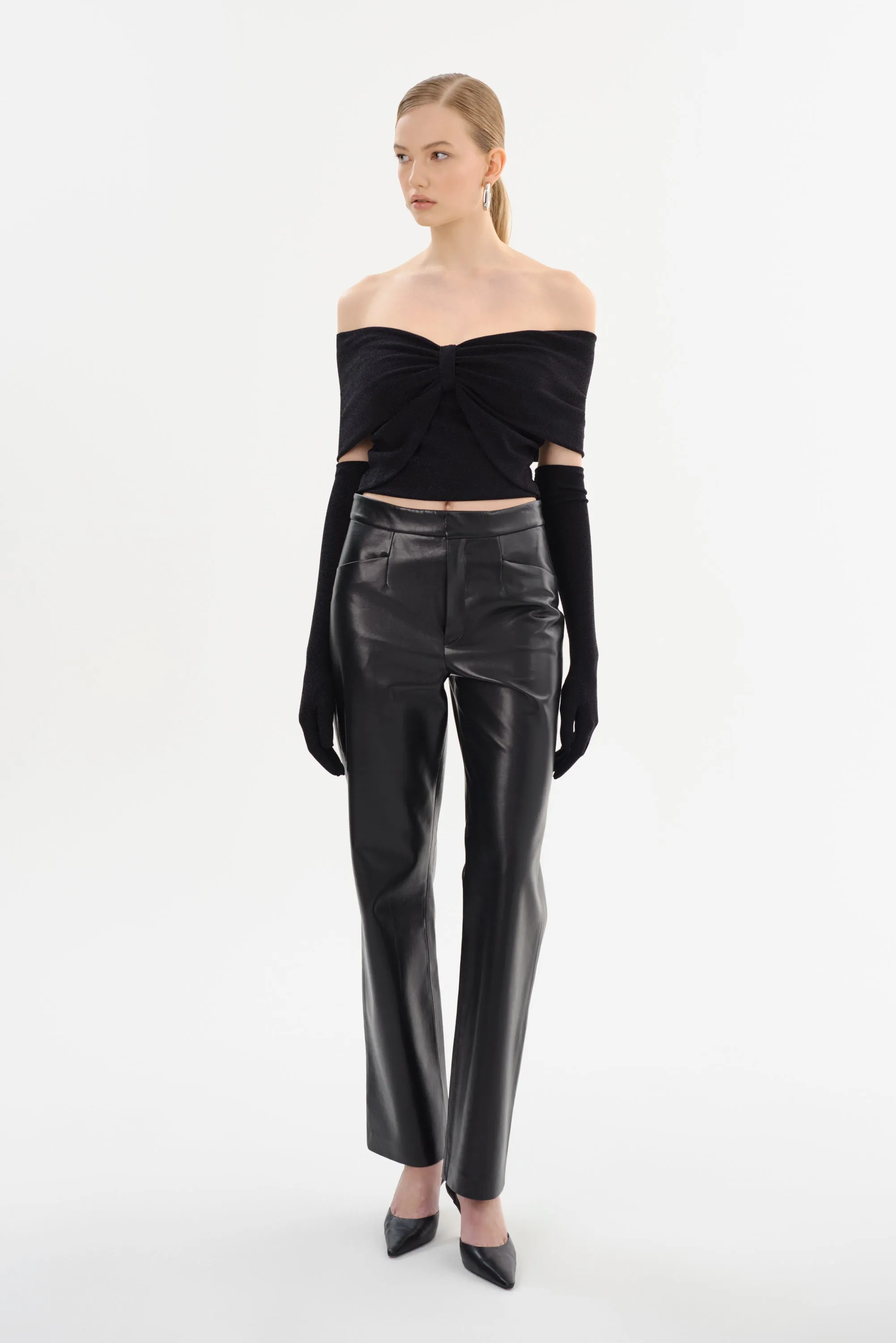 HELENA | Lurex Knit Evening Gloves sold by LAMARQUE product image thumbnail 3