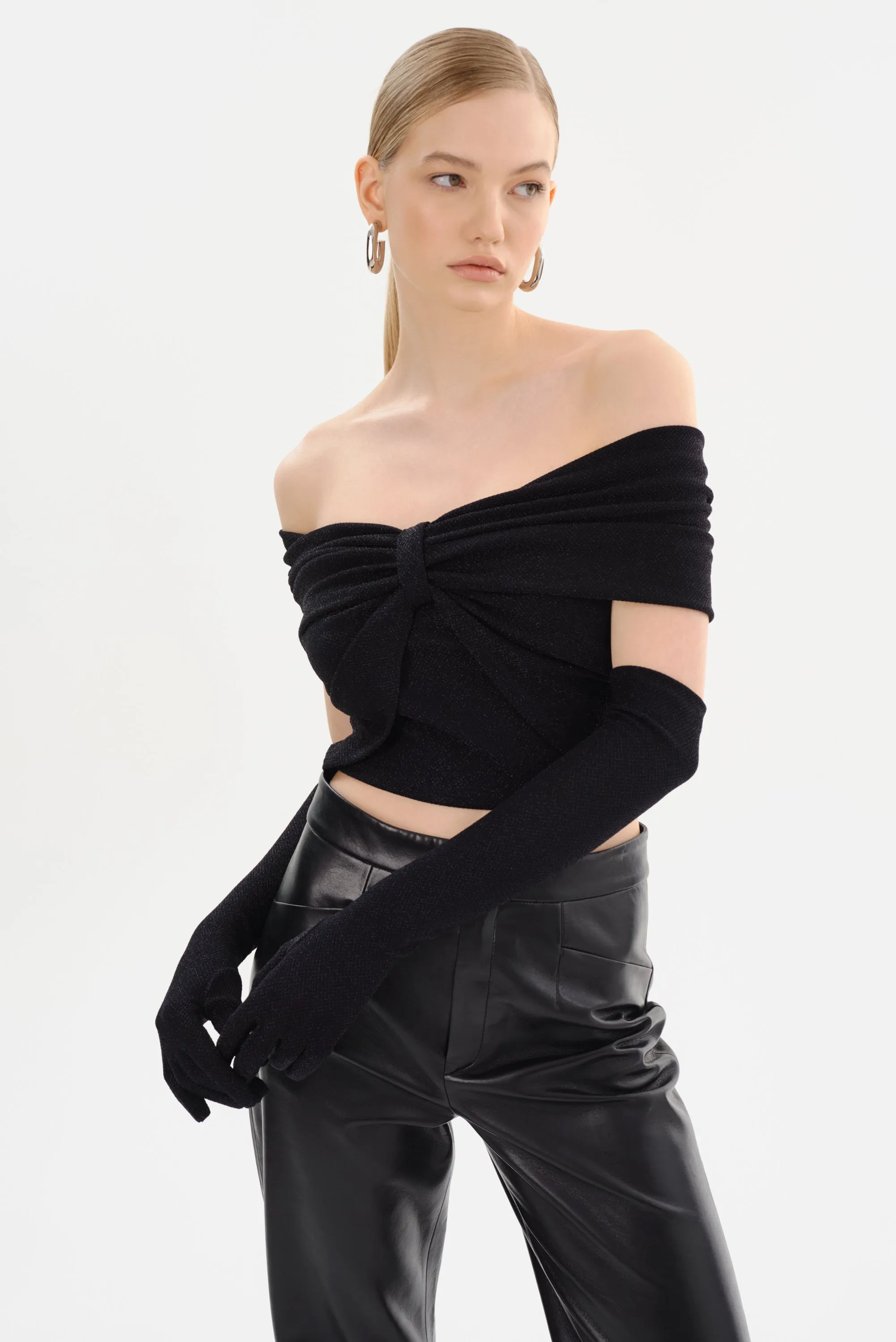 HELENA | Lurex Knit Evening Gloves sold by LAMARQUE product image thumbnail 2
