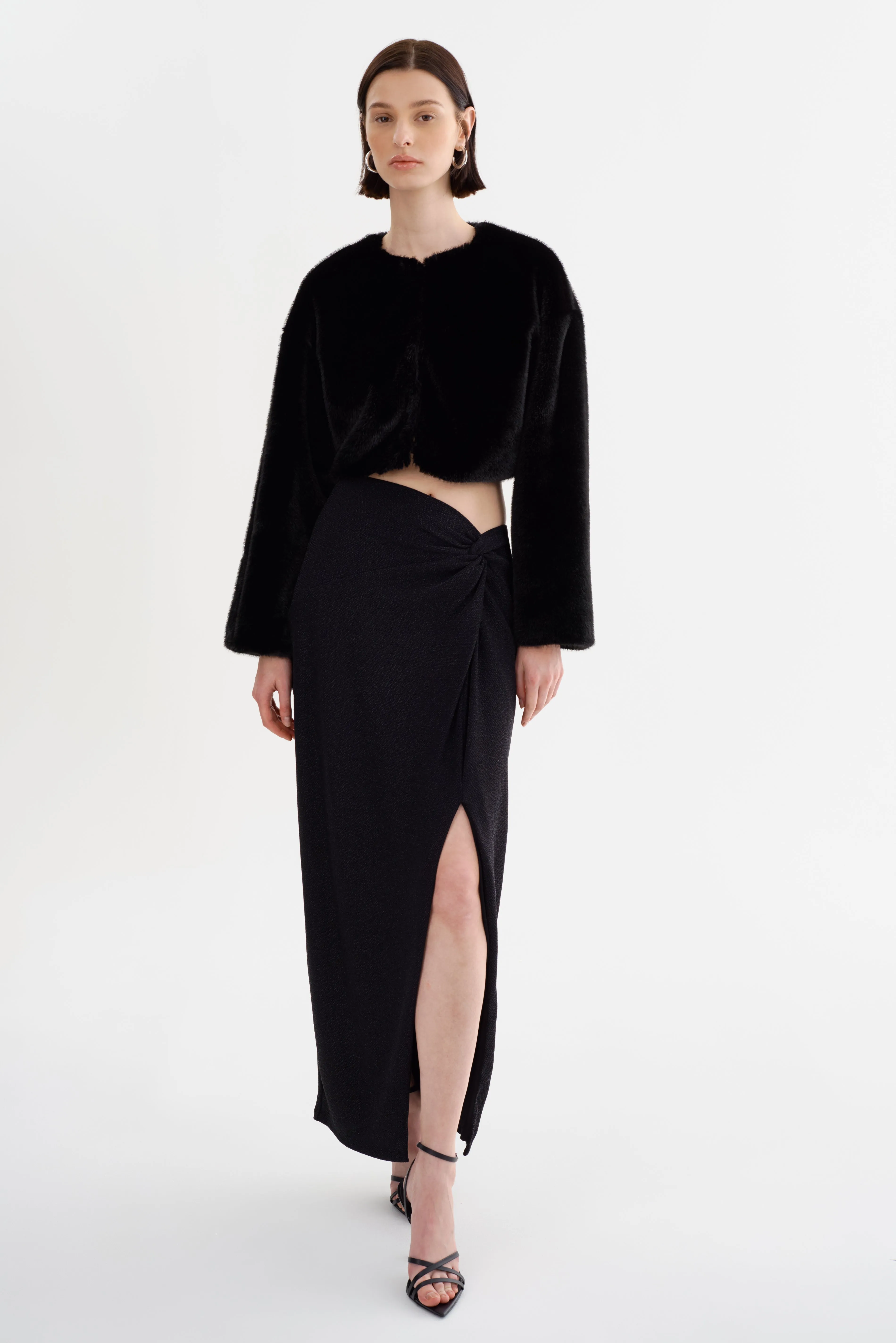 AINSLEE | Lurex Knit Maxi Skirt sold by LAMARQUE