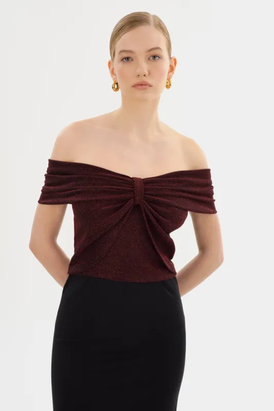 CAMELIA | Lurex Knit Top sold by La Marque