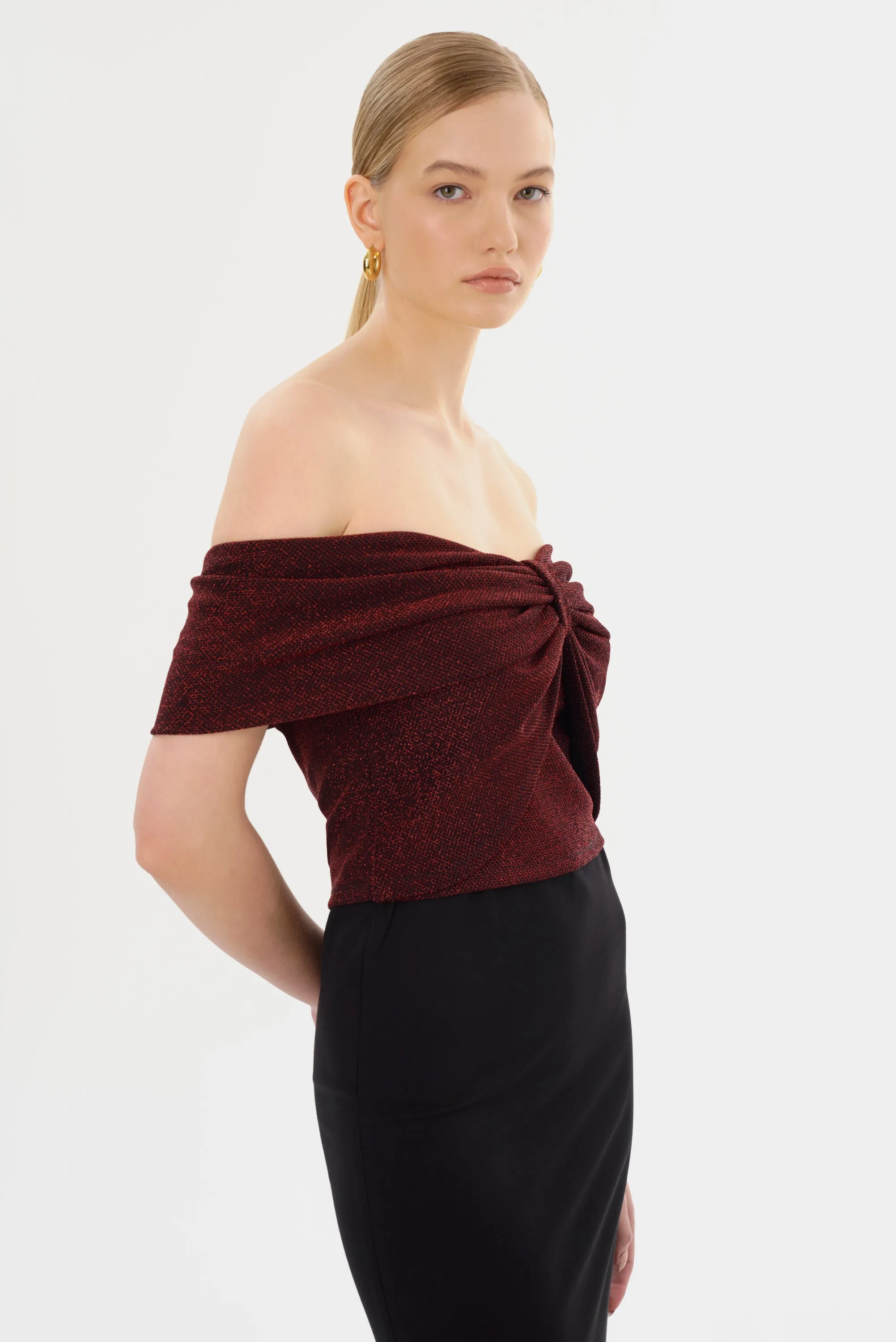 CAMELIA | Lurex Knit Top sold by LAMARQUE product image thumbnail 4