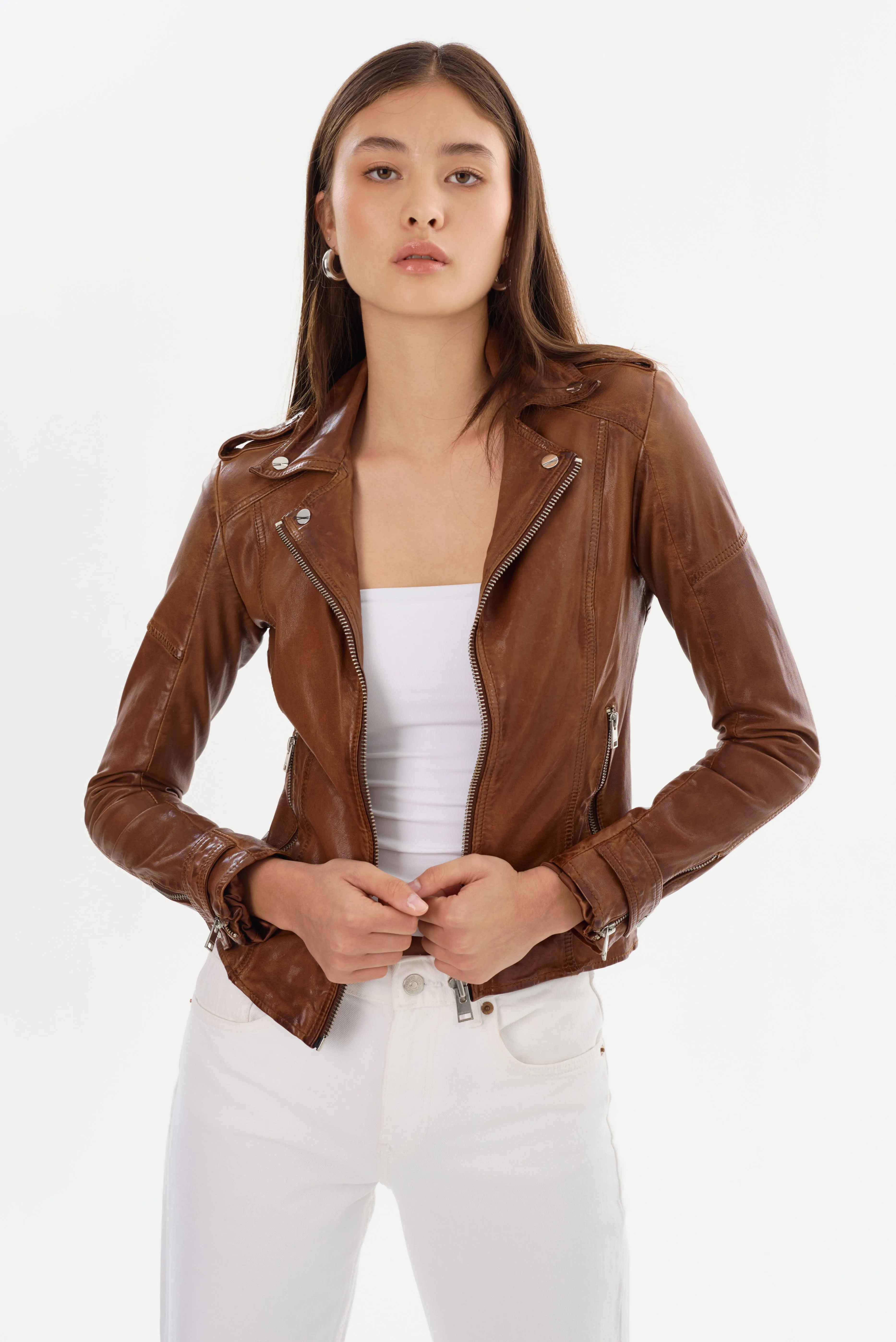 ANNA | Leather Biker Jacket sold by La Marque product image thumbnail 2