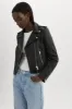 HOLY | Leather Biker Jacket with Removable Hood sold by La Marque
