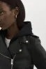 HOLY | Leather Biker Jacket with Removable Hood sold by La Marque