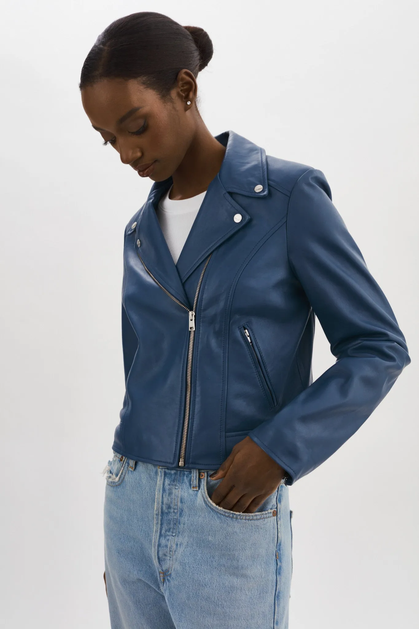 KELSEY | Leather Biker Jacket sold by LAMARQUE product image thumbnail 2