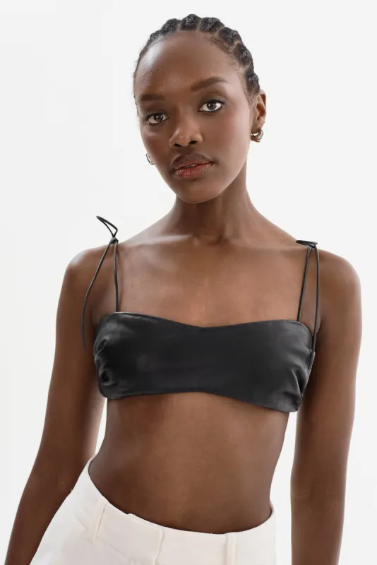 MERANIA | Leather Bralette sold by LAMARQUE