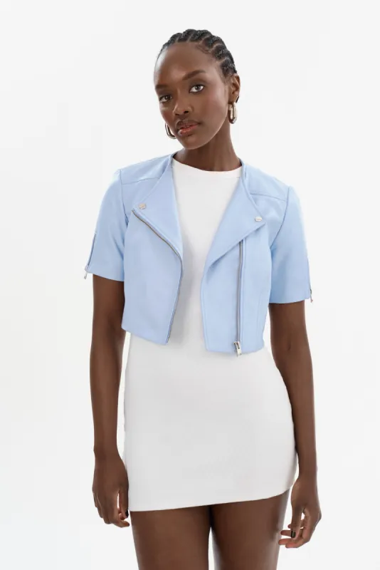 KIRSI | Cropped Biker Jacket made by LAMARQUE