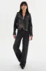 HOLY | Leather Biker Jacket with Removable Hood sold by La Marque