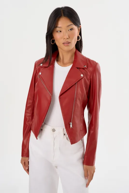 PASCALE | Fitted Faux Leather Jacket made by LAMARQUE