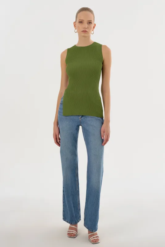 MILOU | Rib Knit Sleeveless Top sold by LAMARQUE