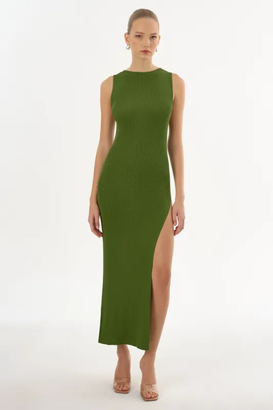 GIOVANNA | Rib Knit Maxi Dress made by LAMARQUE