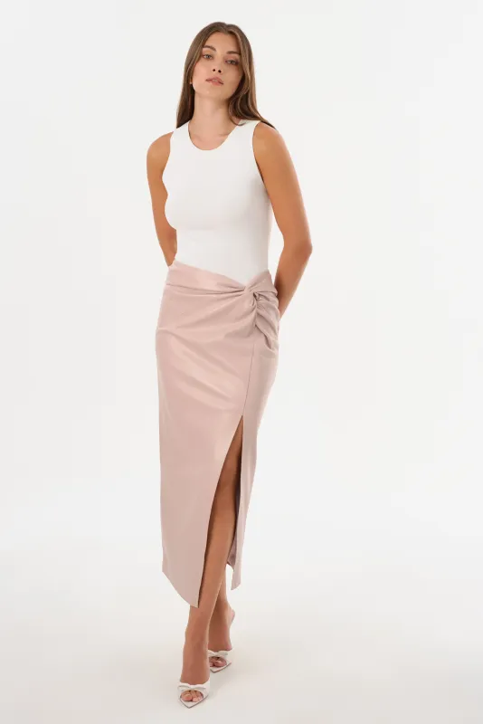 EILEEN | Faux Leather  Maxi Skirt made by LAMARQUE