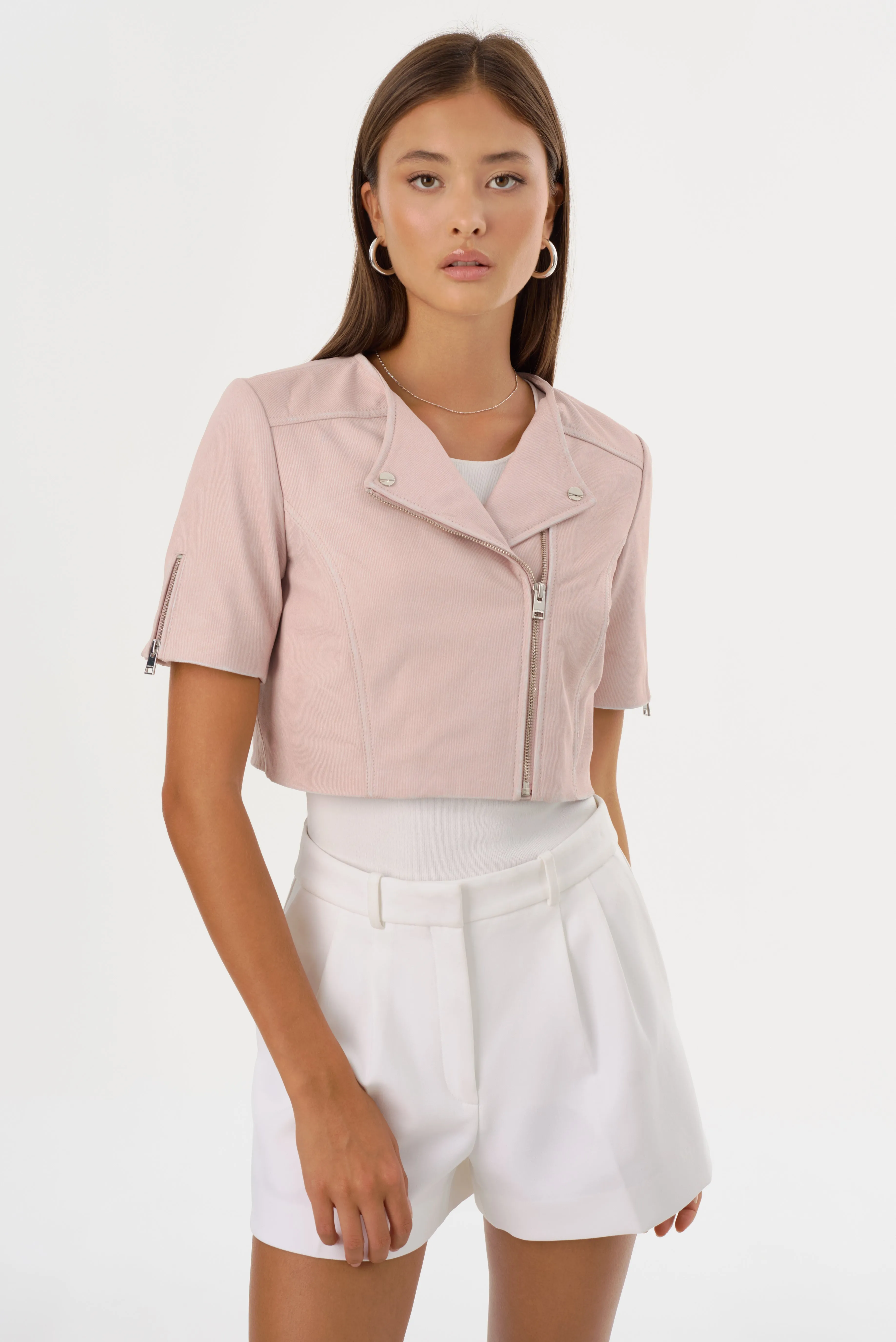 KIRSI | Cropped Biker Jacket sold by LAMARQUE product image thumbnail 3